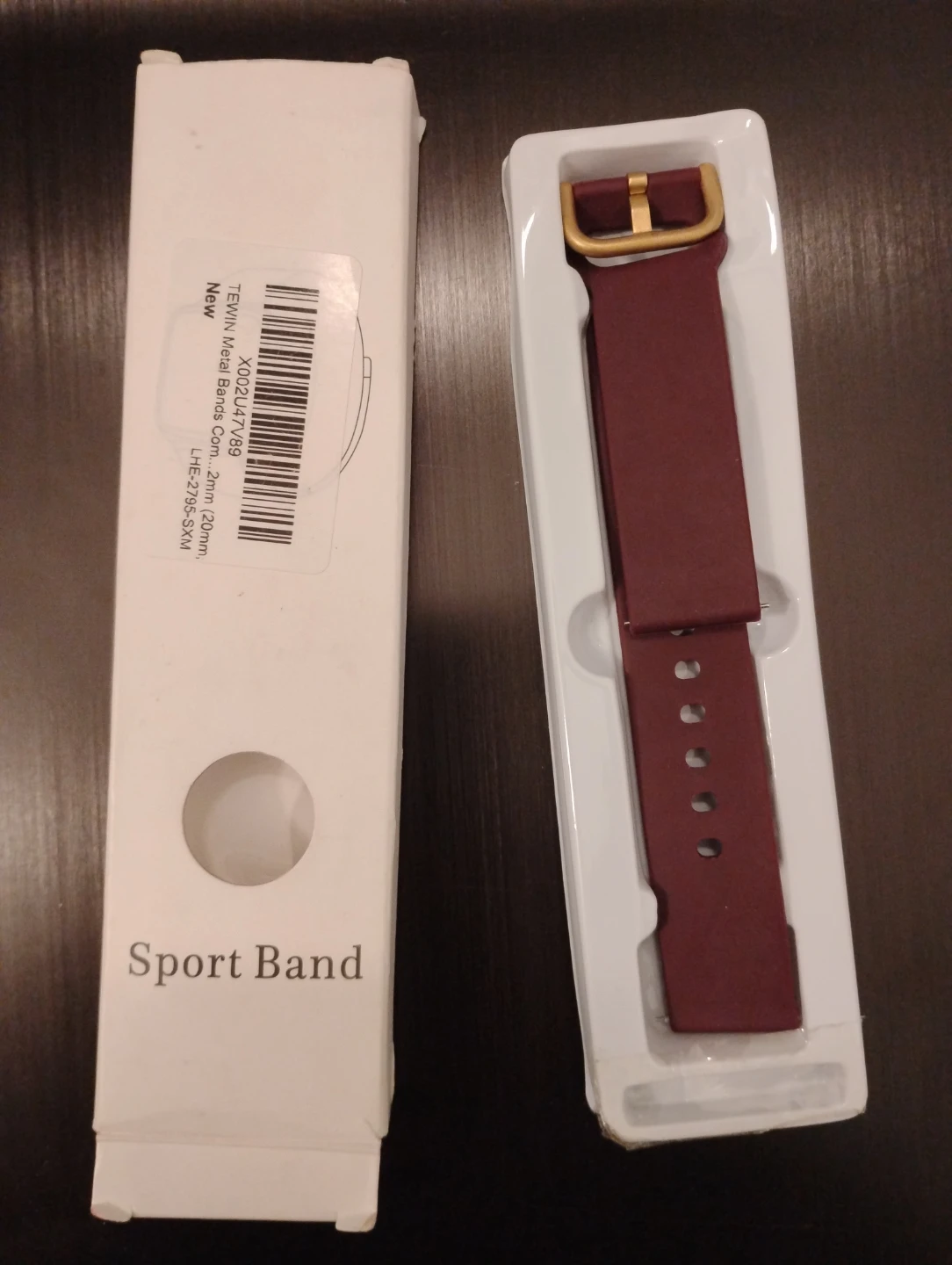 TEWIN Sport Band 20mm Burgundy