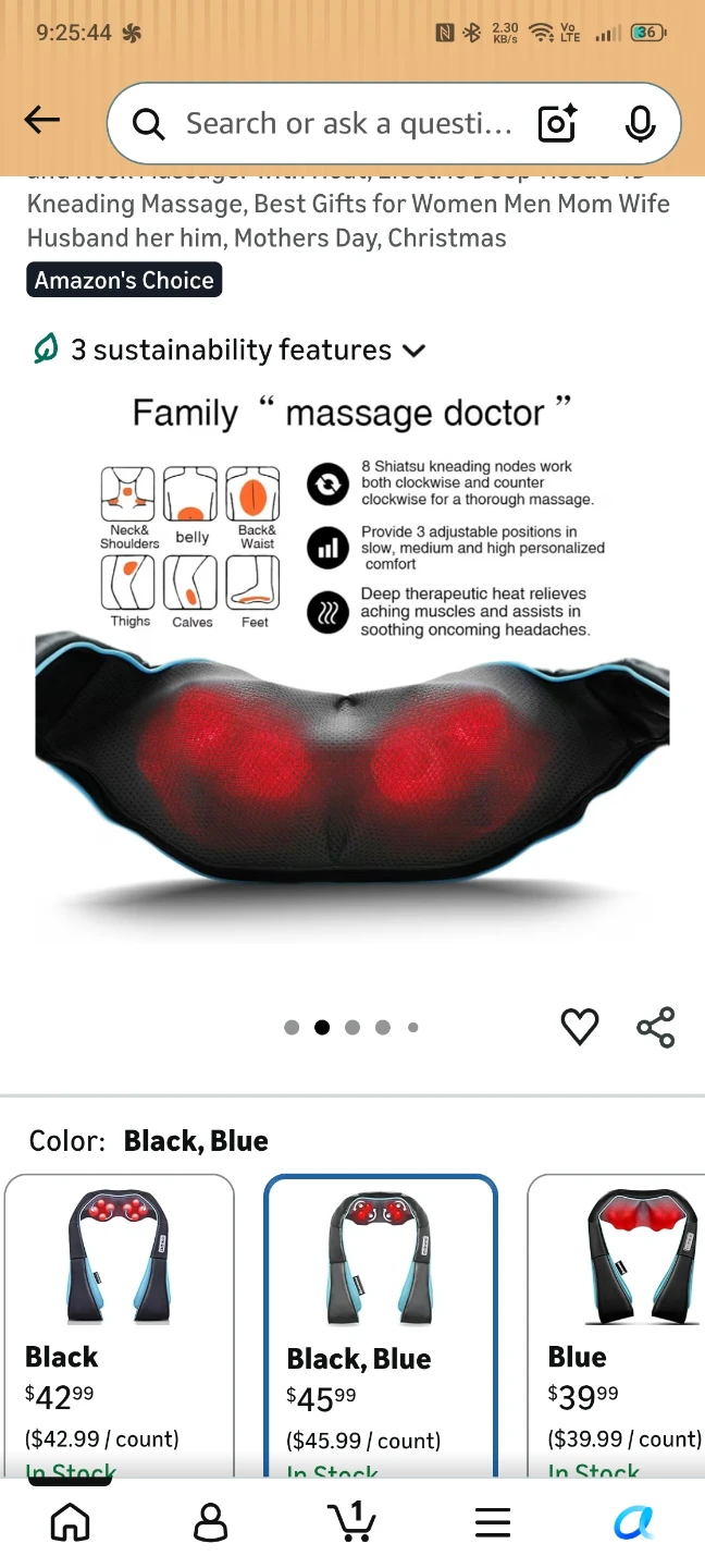 Heated Massager - Black/Blue (cash only) - photo 2