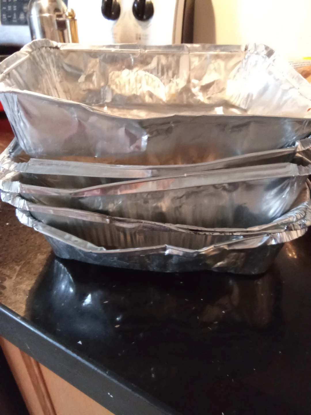 Stack of Aluminum Foil Roasting Pans