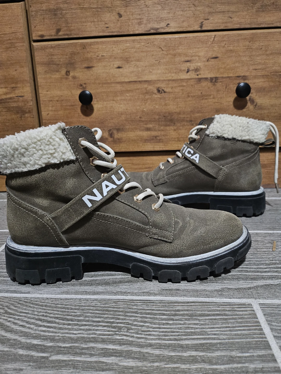 Nautica Women's Faux-Sherpa Hiking Boots (Worn only 3 times!)