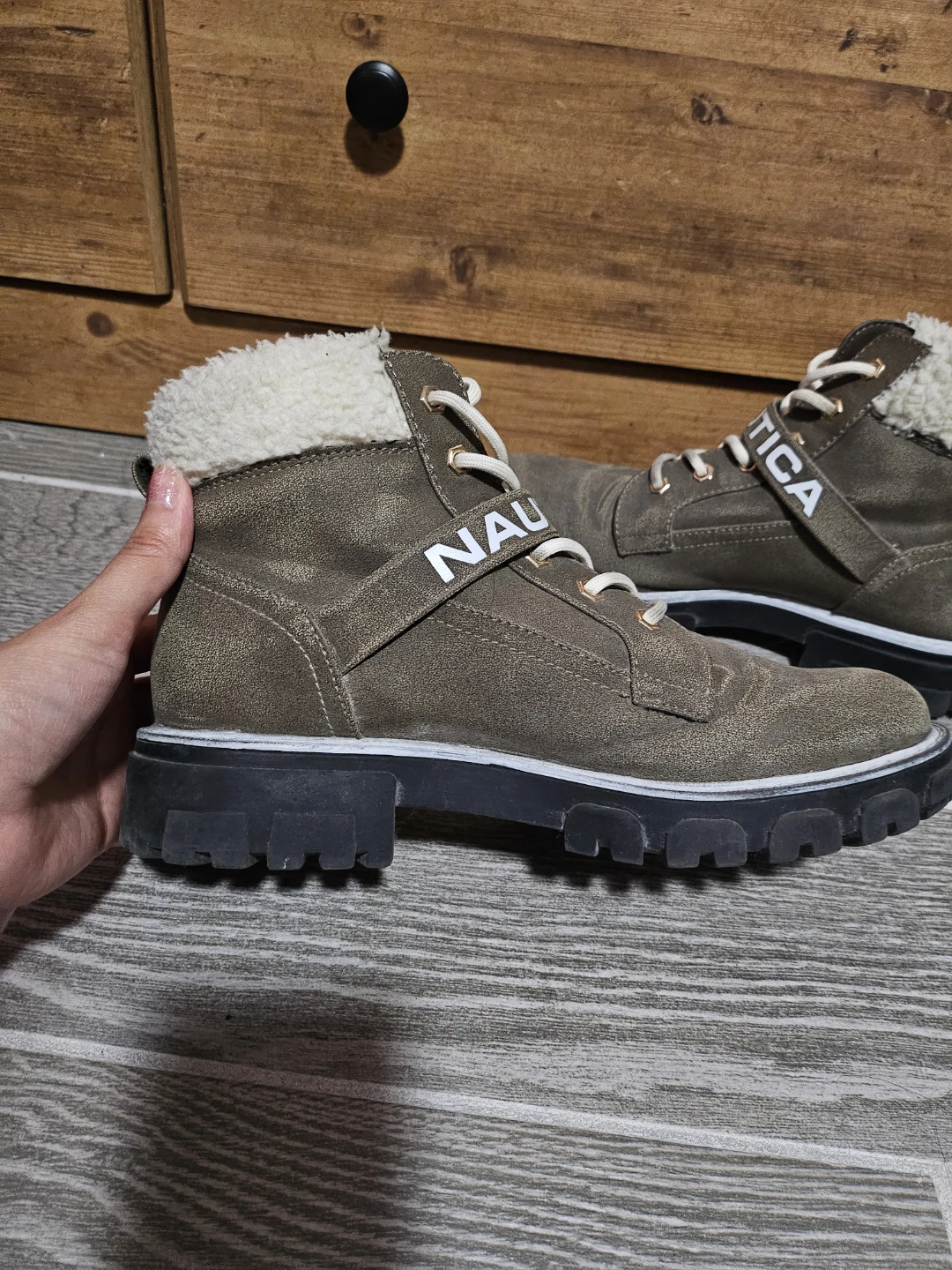 Nautica Women's Faux-Sherpa Hiking Boots (Worn only 3 times!) - photo 2