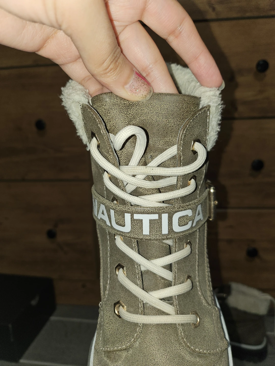 Nautica Women's Faux-Sherpa Hiking Boots (Worn only 3 times!) - photo 3