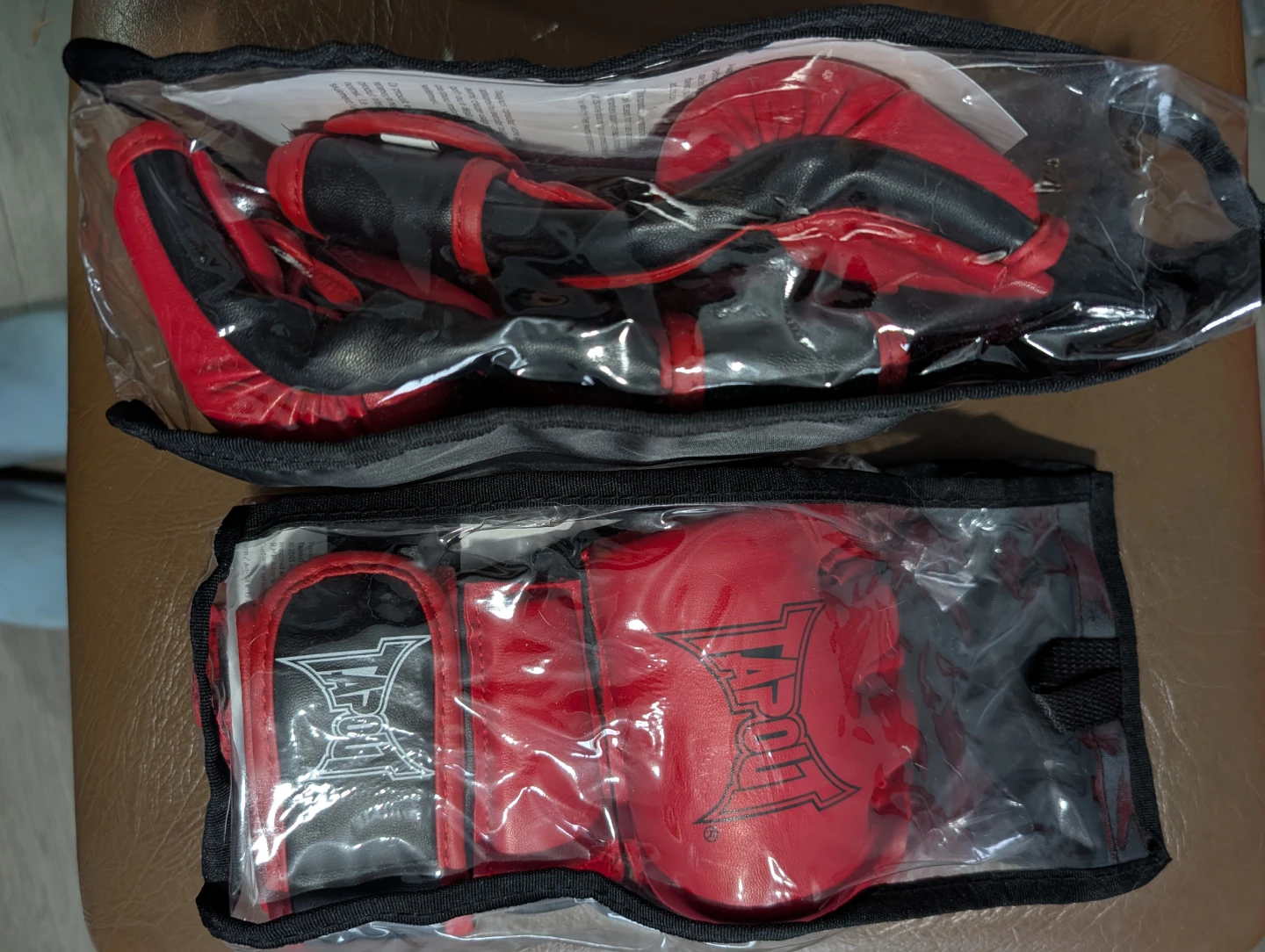 Tapout Red & Black MMA Gloves - P/M