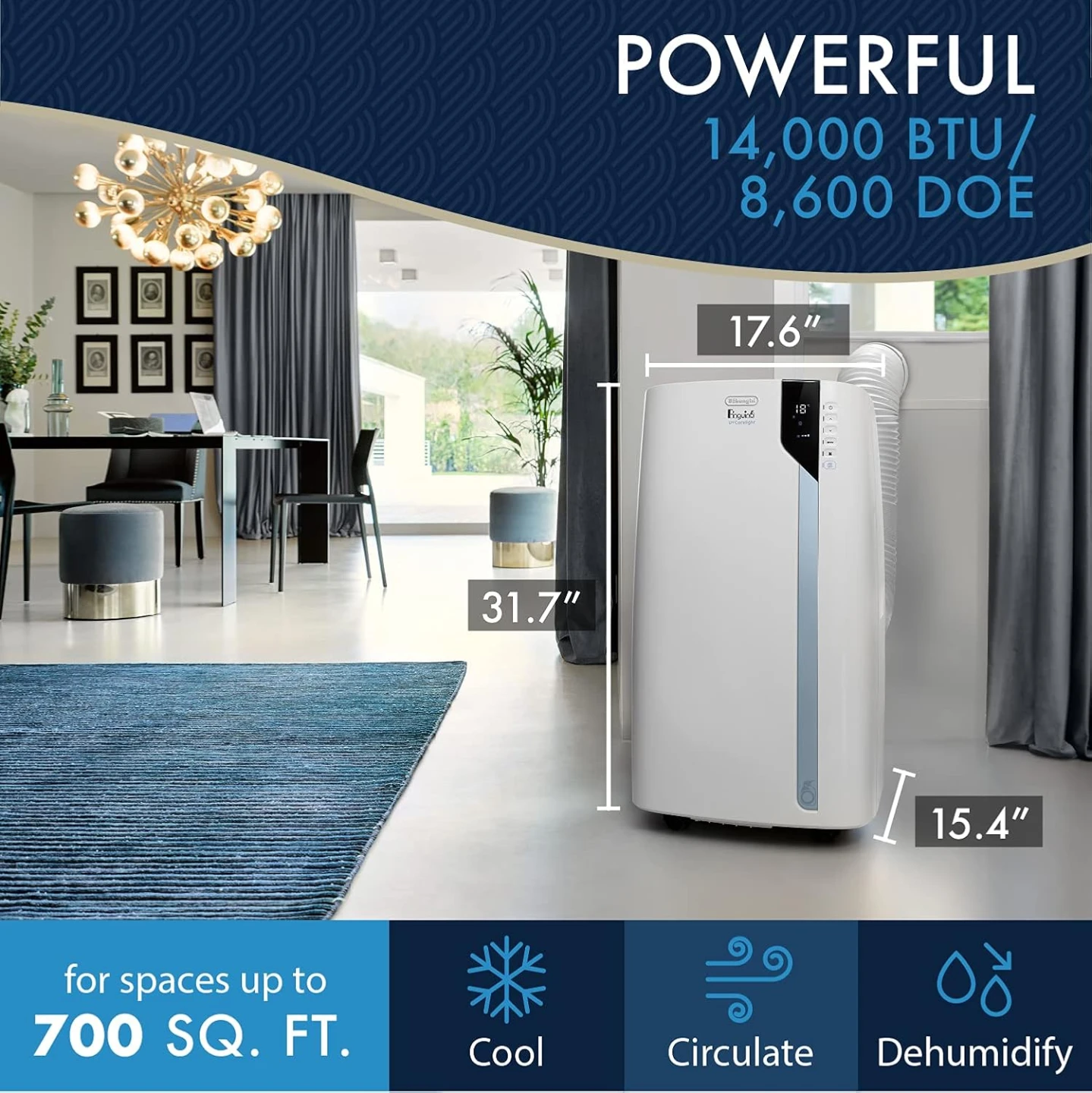 Brand New De’Longhi 14,000 BTU Portable Air Conditioner For Sale - photo 4