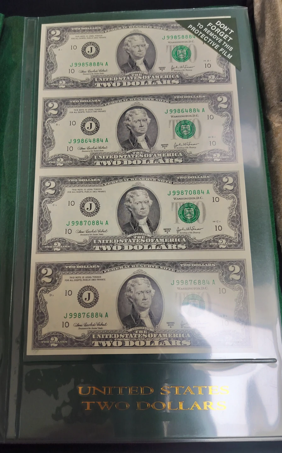 World Reserve Monetary Exchange Binder with US Currency Sheets - photo 3