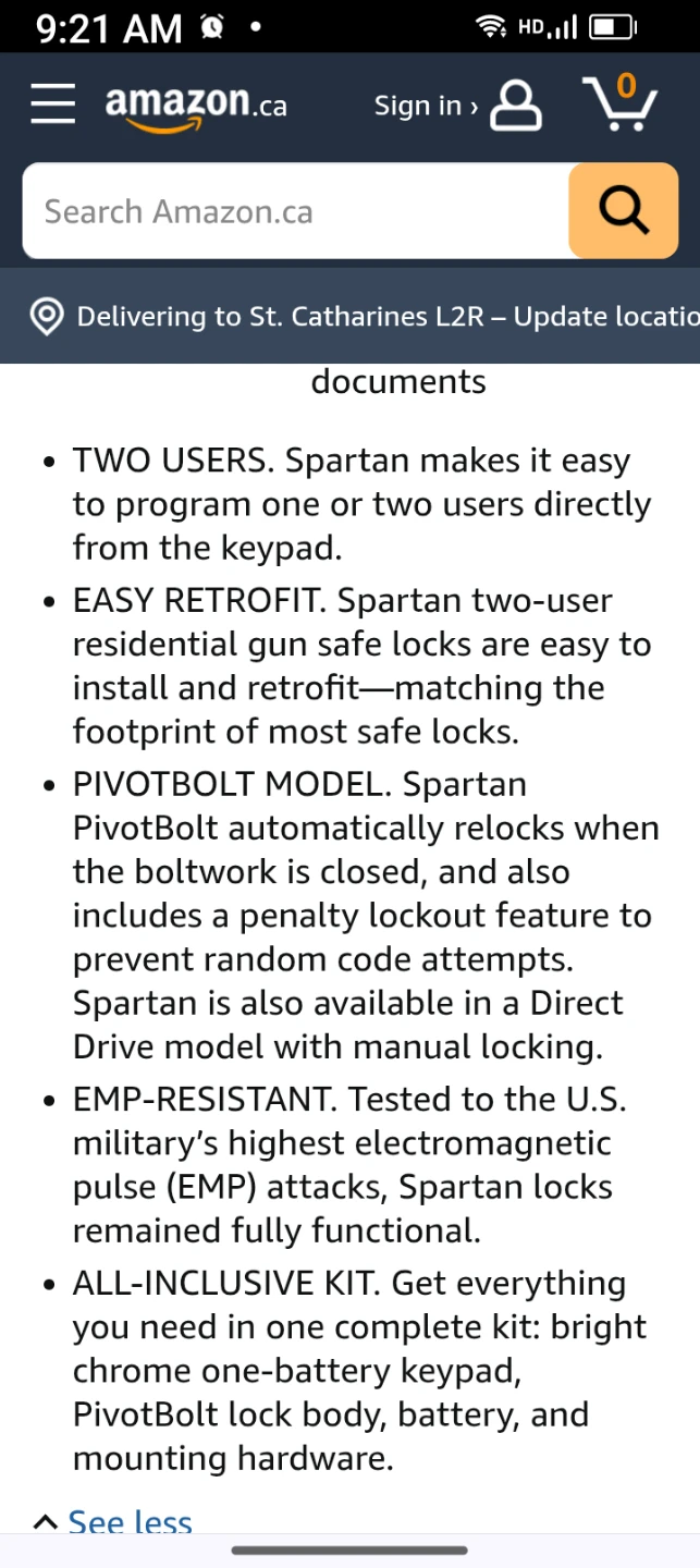 Sargent & Greenleaf Spartan Electronic Keypad Lock - photo 5