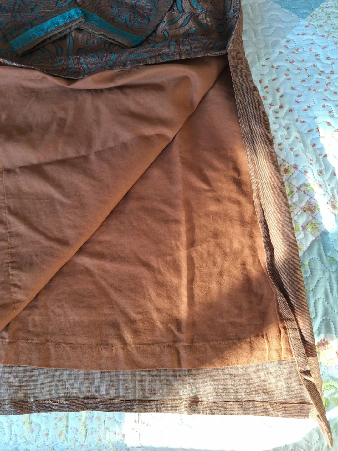 Embroidered Brown & Teal Salwar set - photo 4