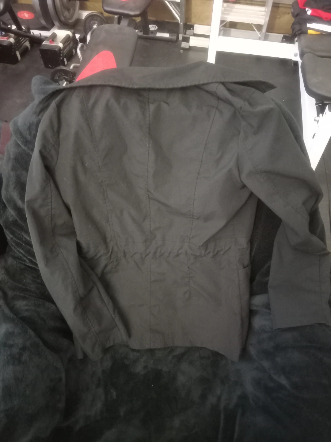 Black Hooded Jacket with Double Zipper - Size S - photo 2