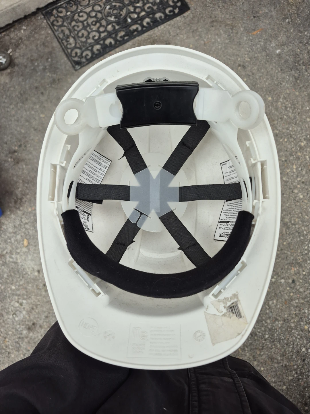 White Hard Hat - lightly used in trade school - photo 2