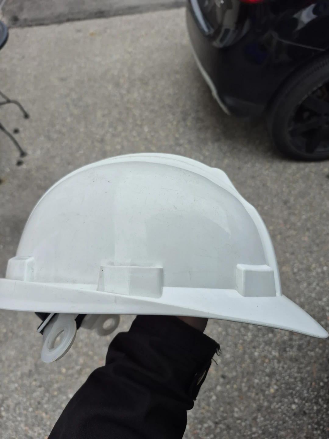 White Hard Hat - lightly used in trade school - photo 3