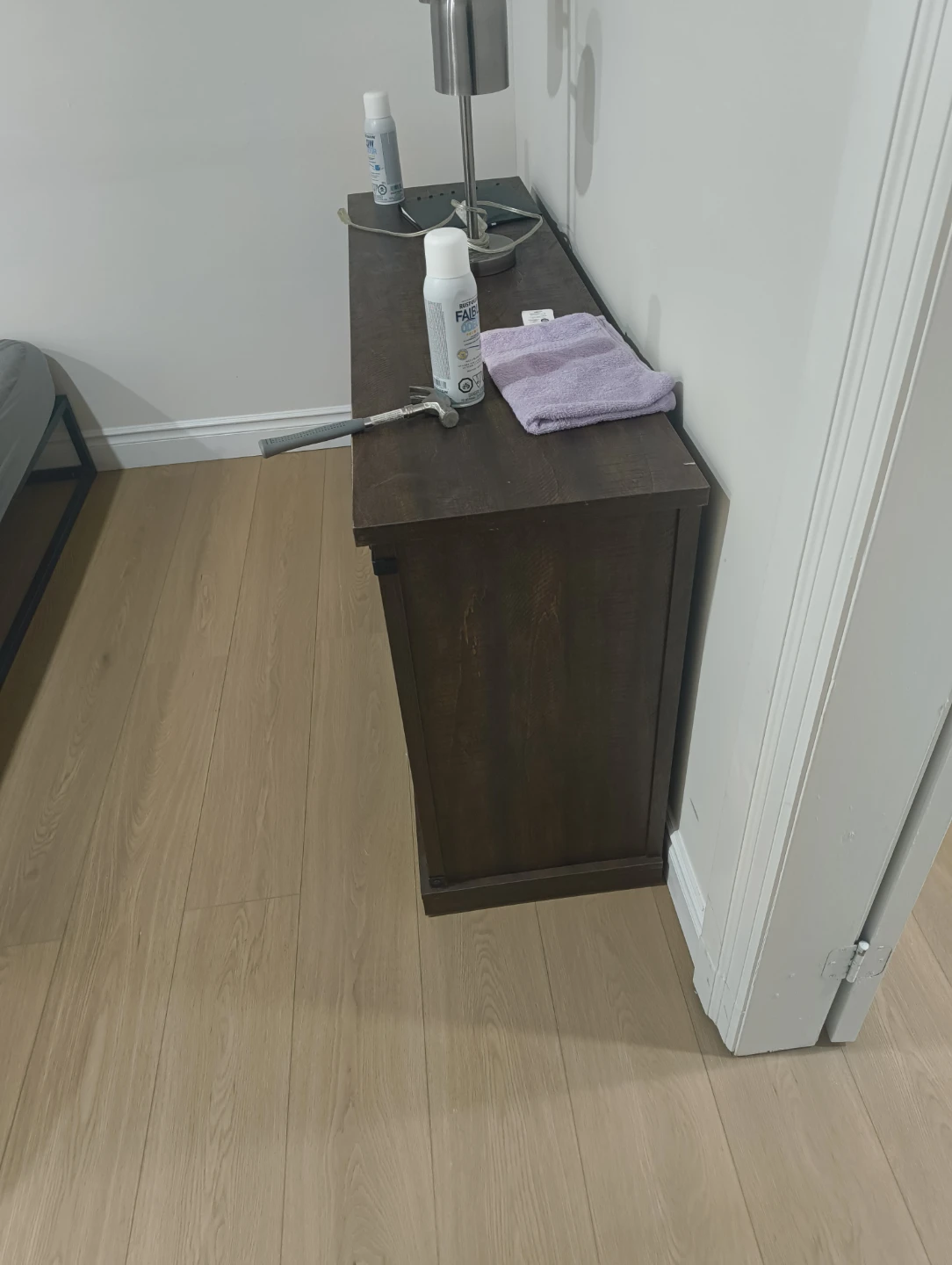 Barn Door TV Stand/Console - Dark Wood - photo 4