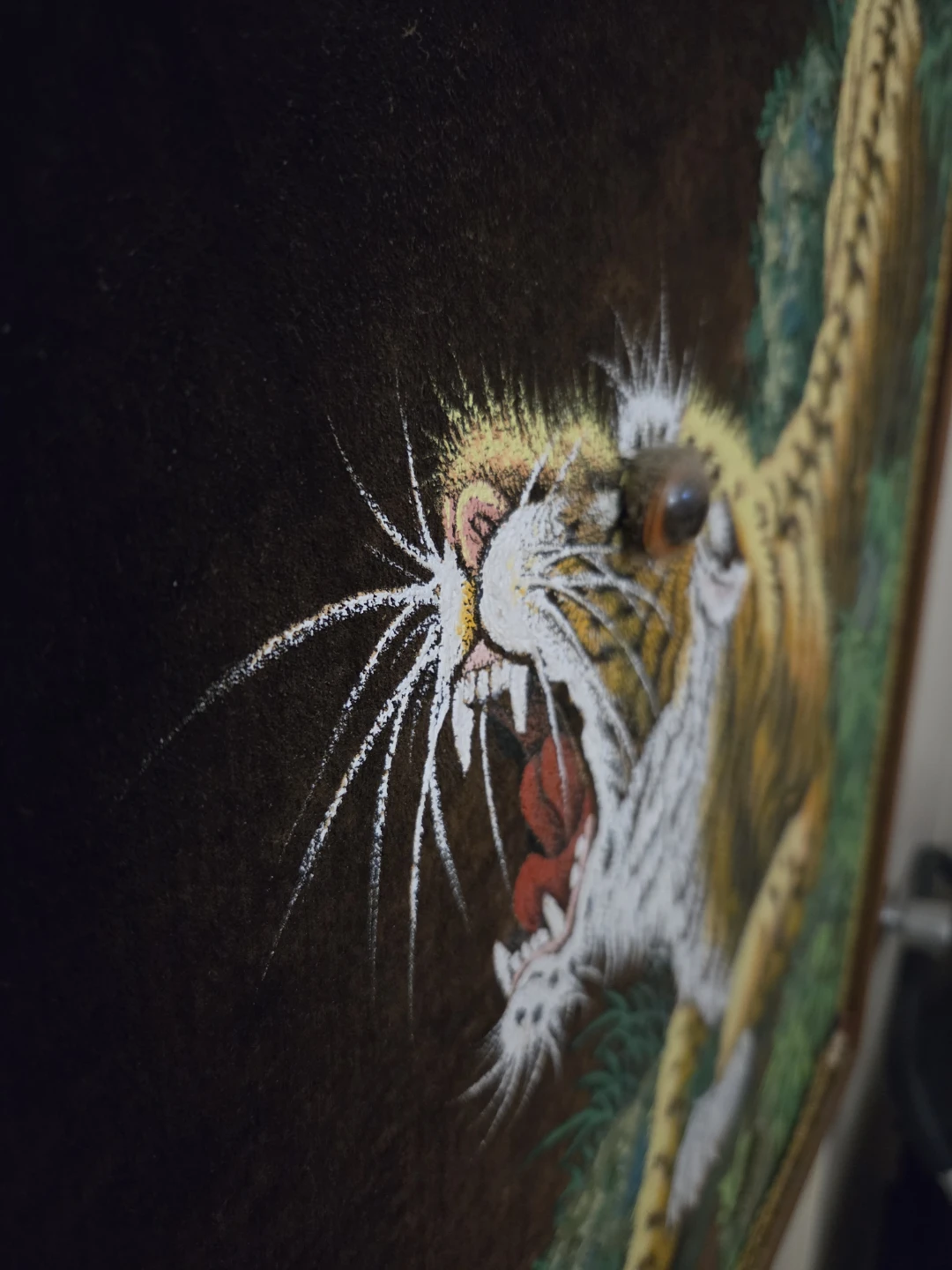 Framed Velvet Art Tiger Painting - photo 2