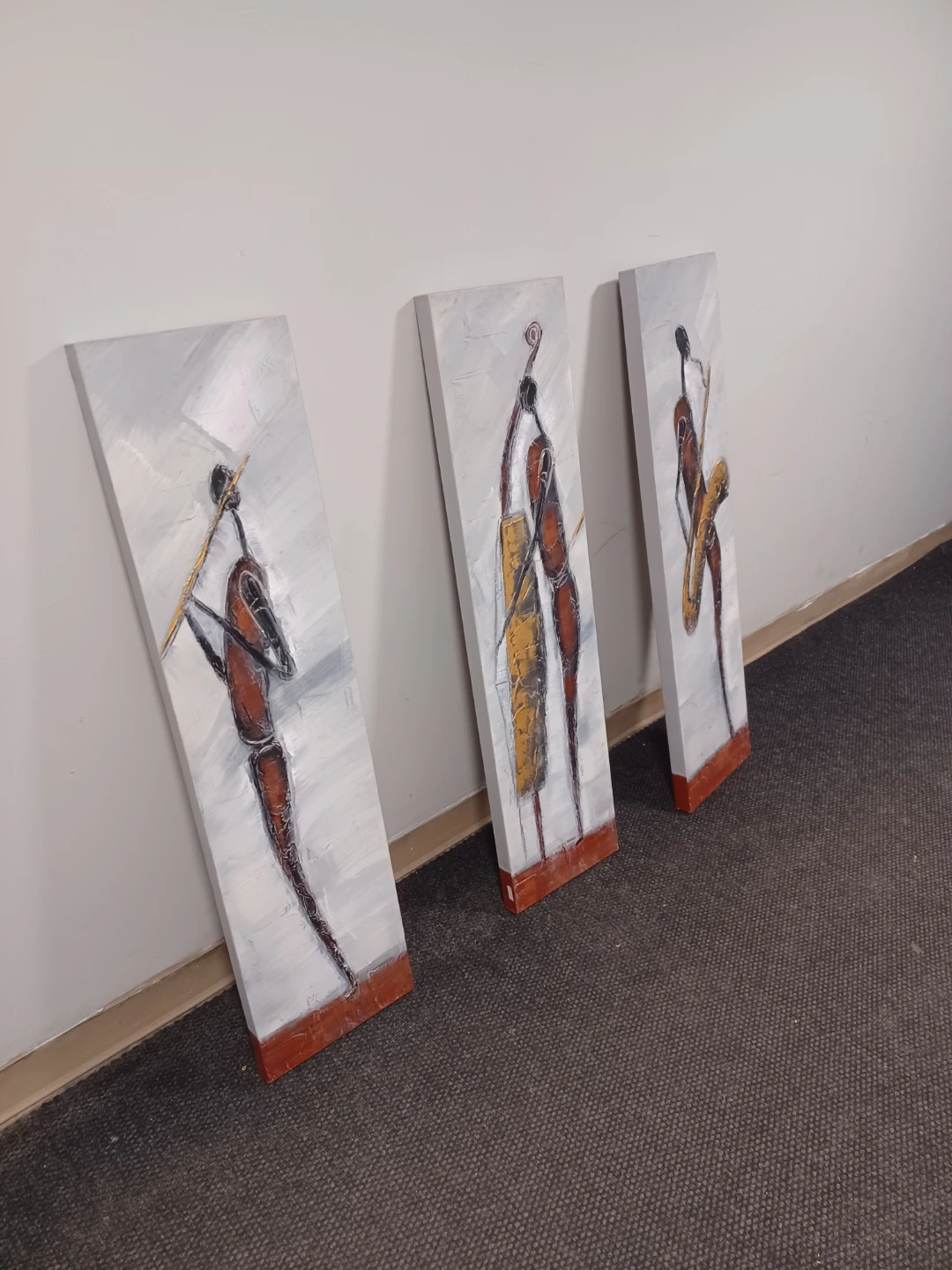 Triptych Wall Art - African Musicians - photo 3