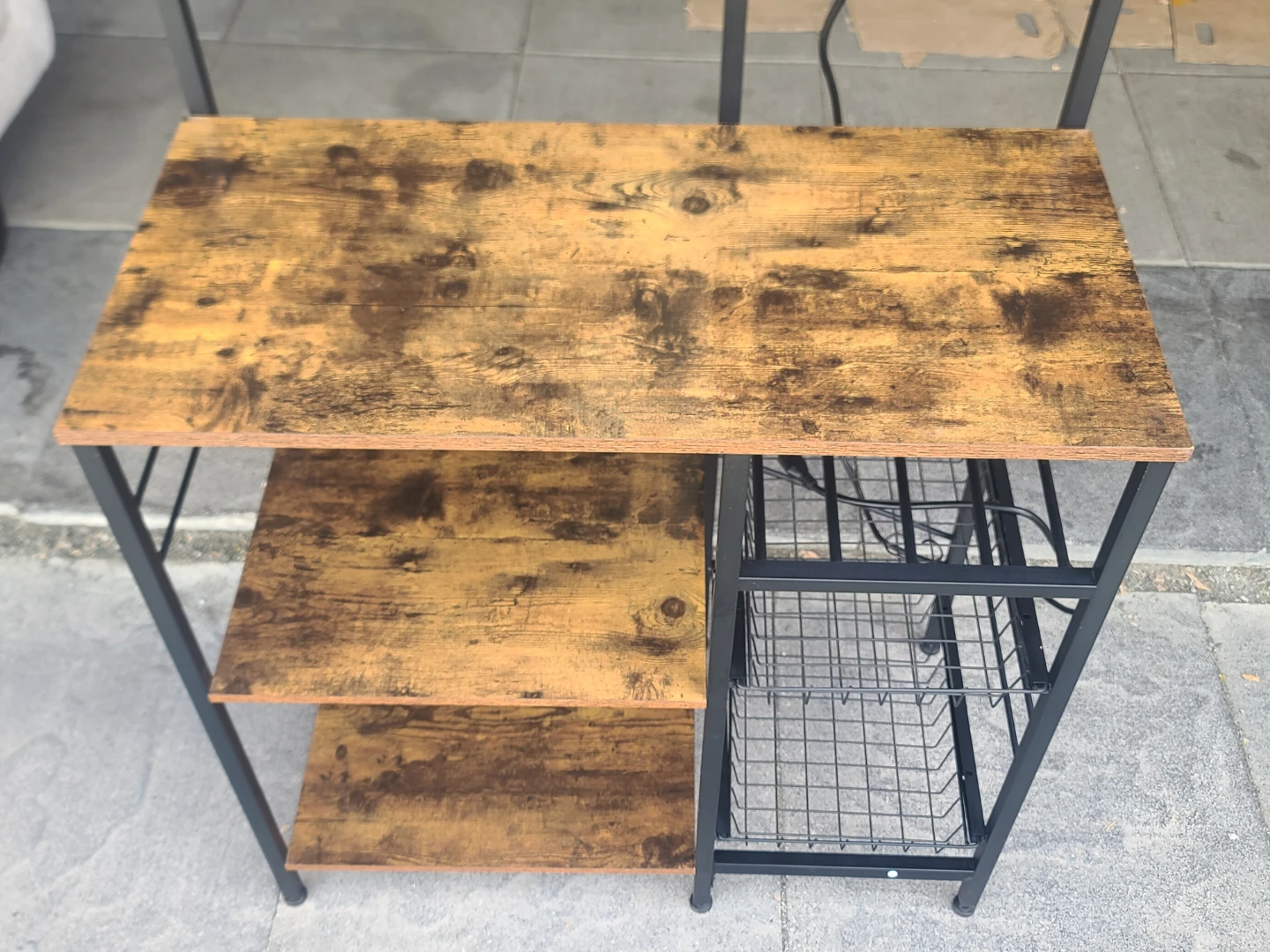 Rustic Baker's Rack w/ Power Outlets & Storage - photo 4