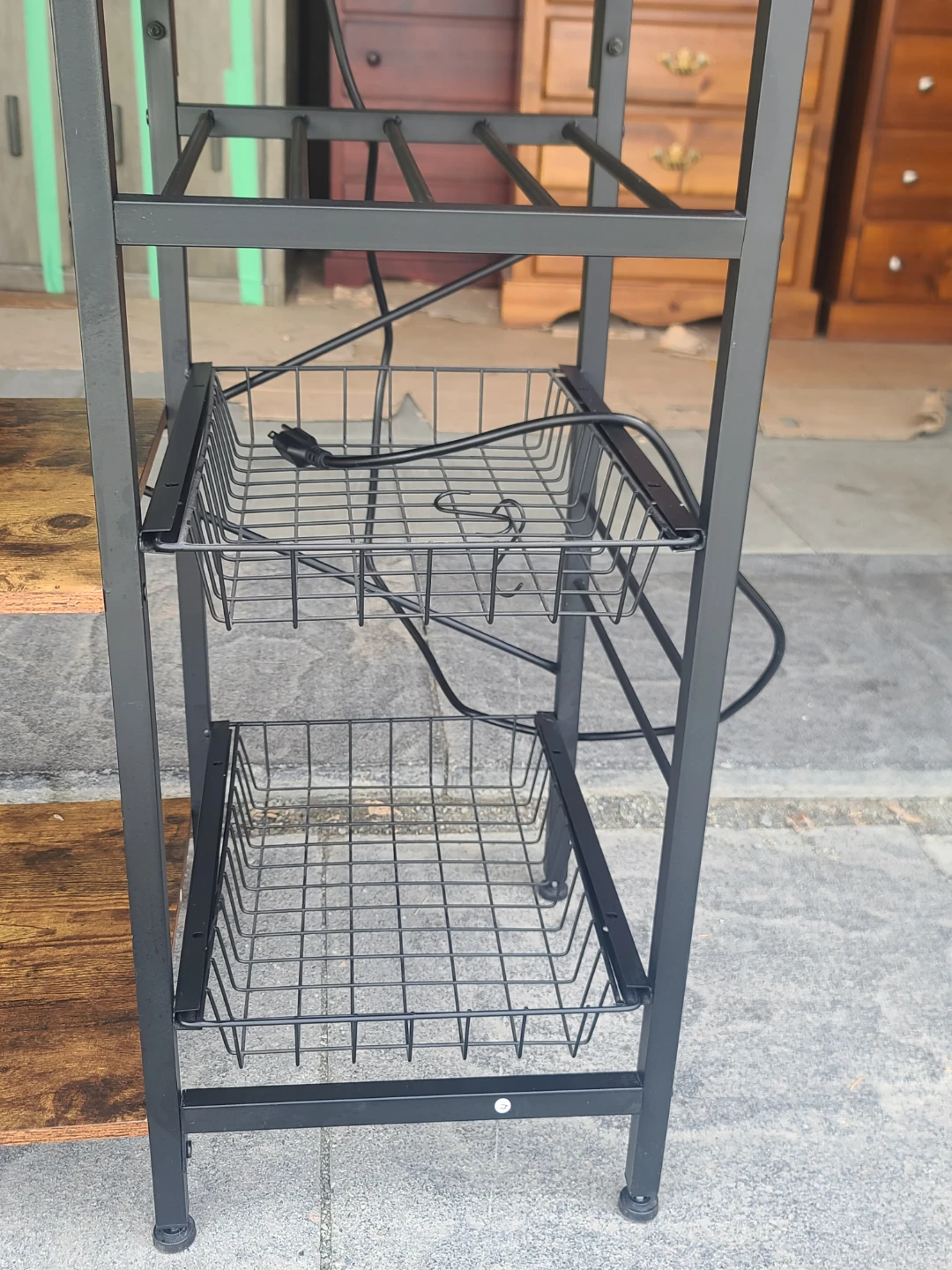 Rustic Baker's Rack w/ Power Outlets & Storage - photo 5