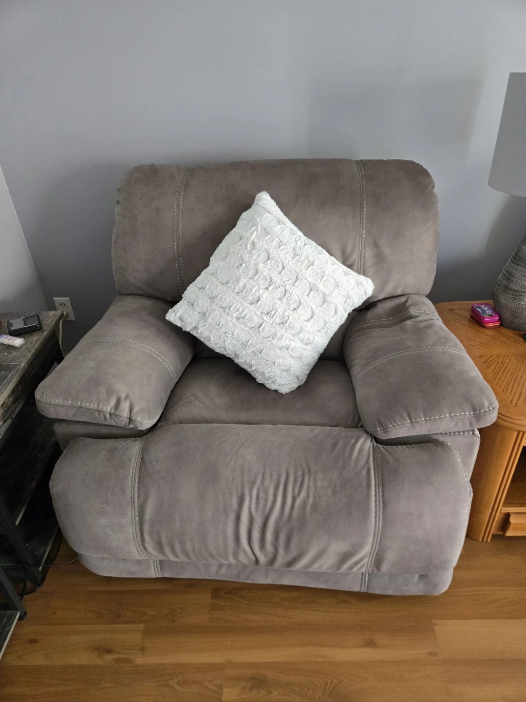 Grey Reclining Sofa & Recliner chair - photo 2