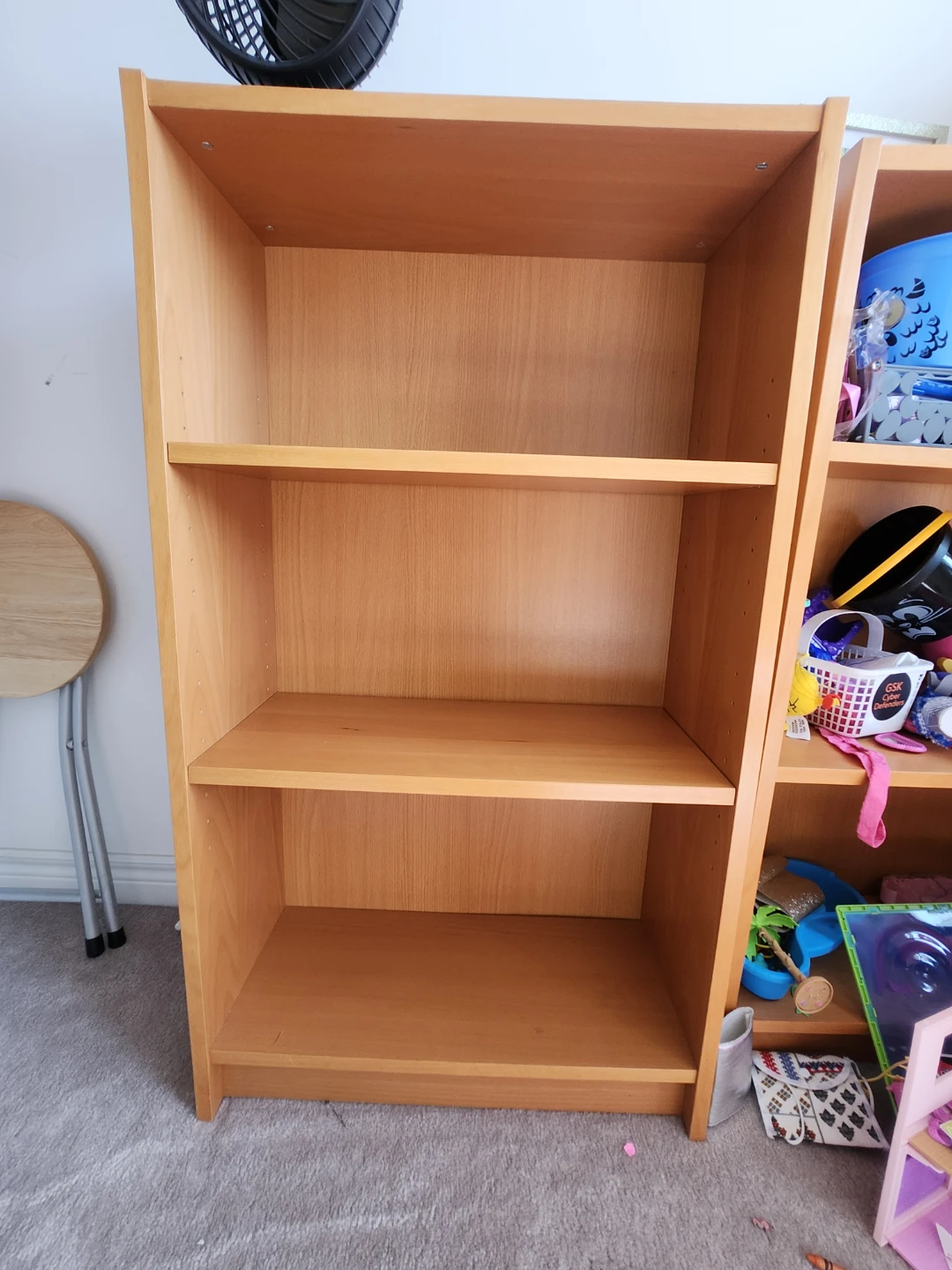 Light Brown Wooden Bookshelf - photo 2