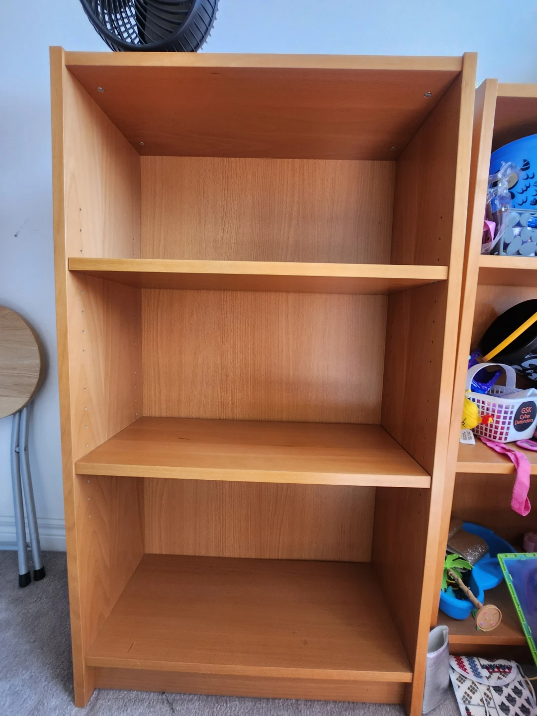 Light Brown Wooden Bookshelf - photo 3