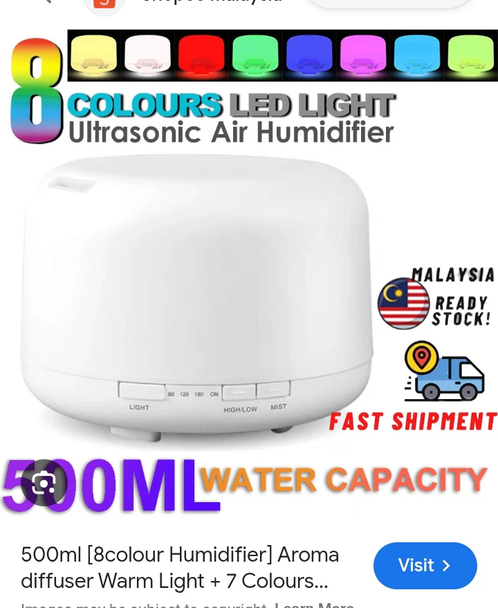 Lagute Ultrasonic Air Humidifier with LED Light - photo 4