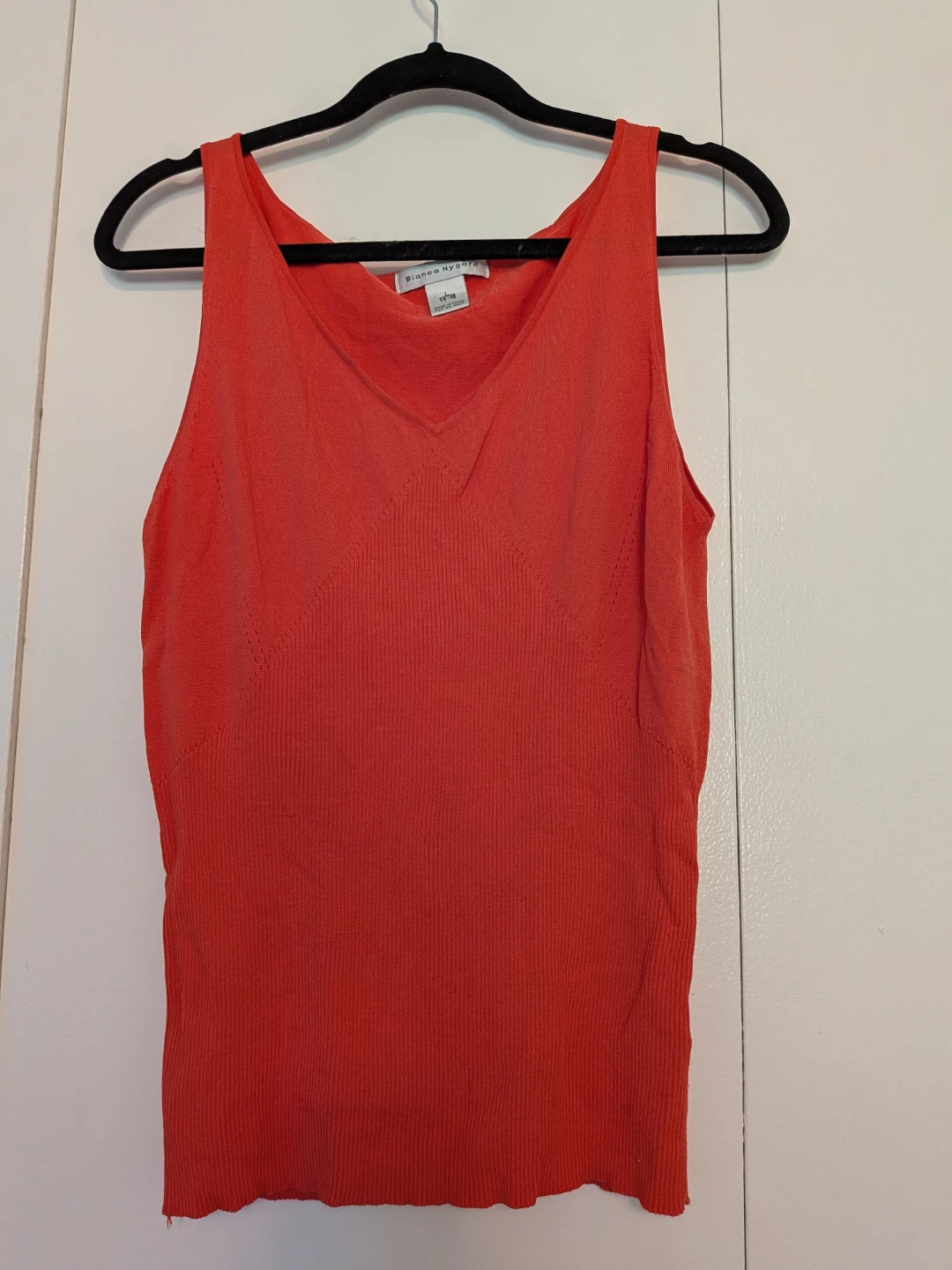 Bianca Nygard Orange V-Neck Tank Top