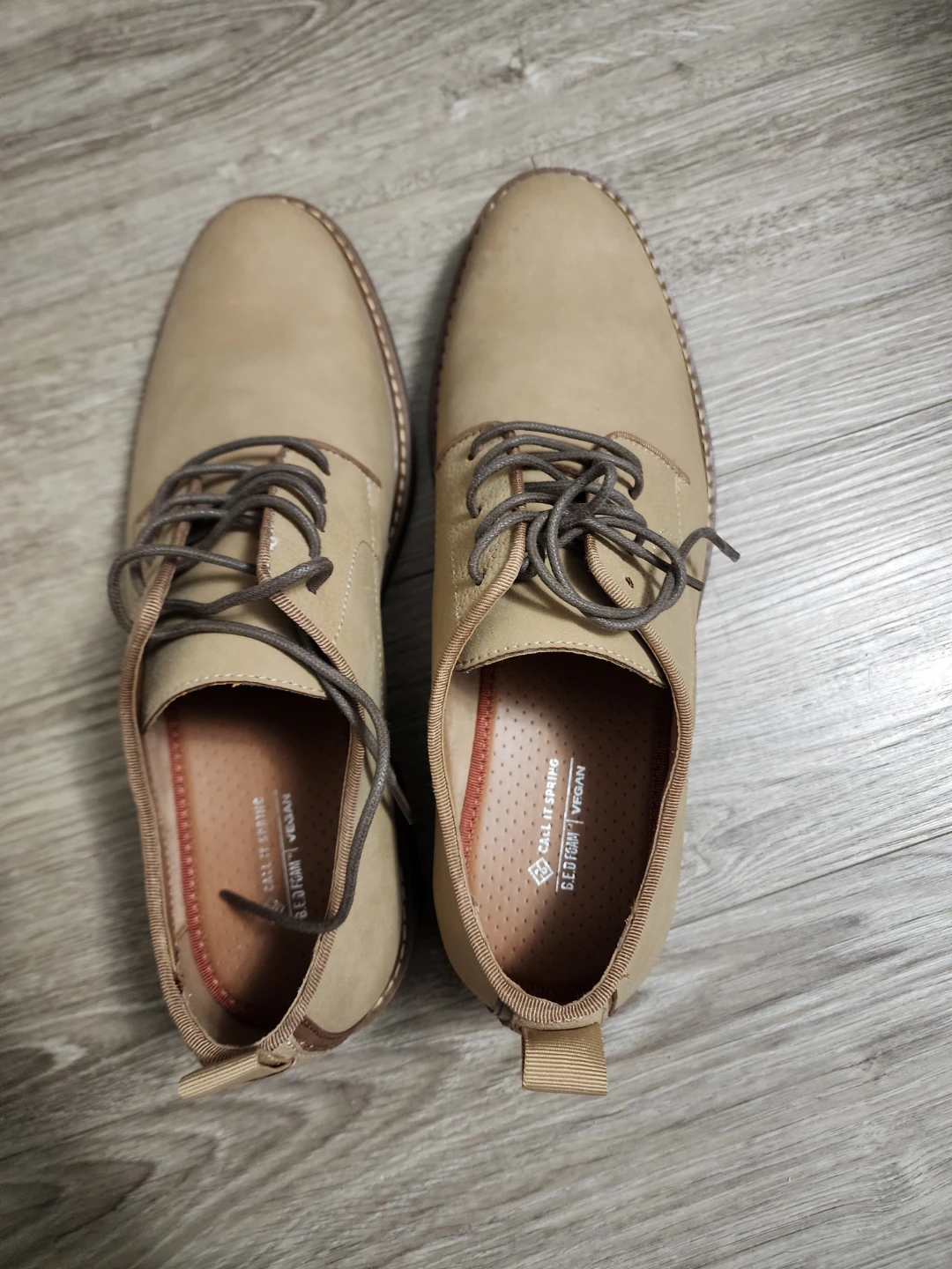 Call It Spring Men's Tan Vegan Oxford Shoes - photo 4