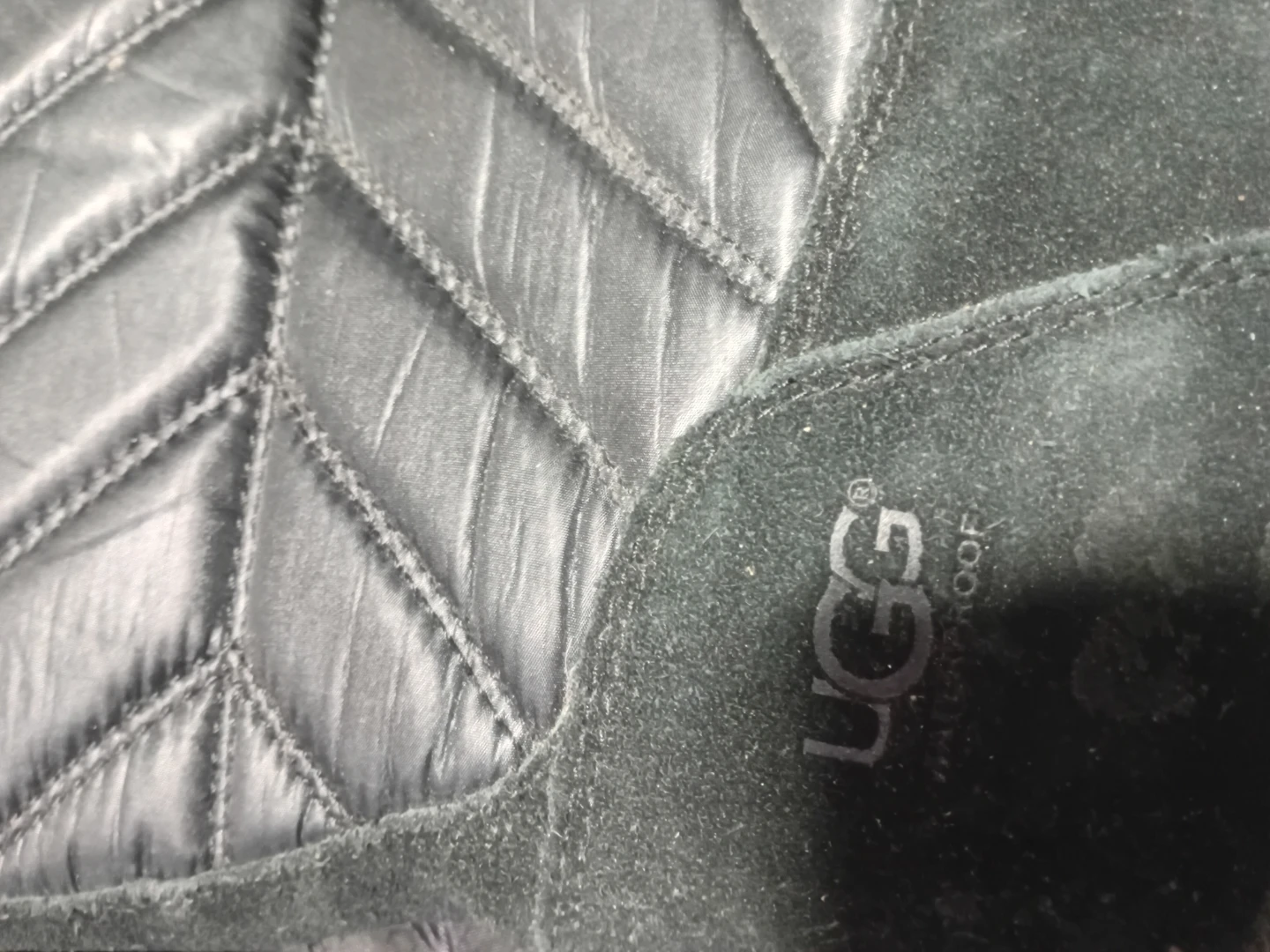 UGG Black Quilted Waterproof Boots Size 10 - photo 2