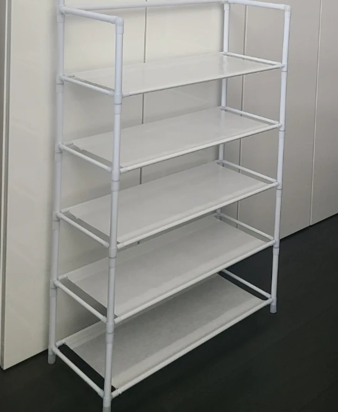 White 5-Tier Shoe Rack