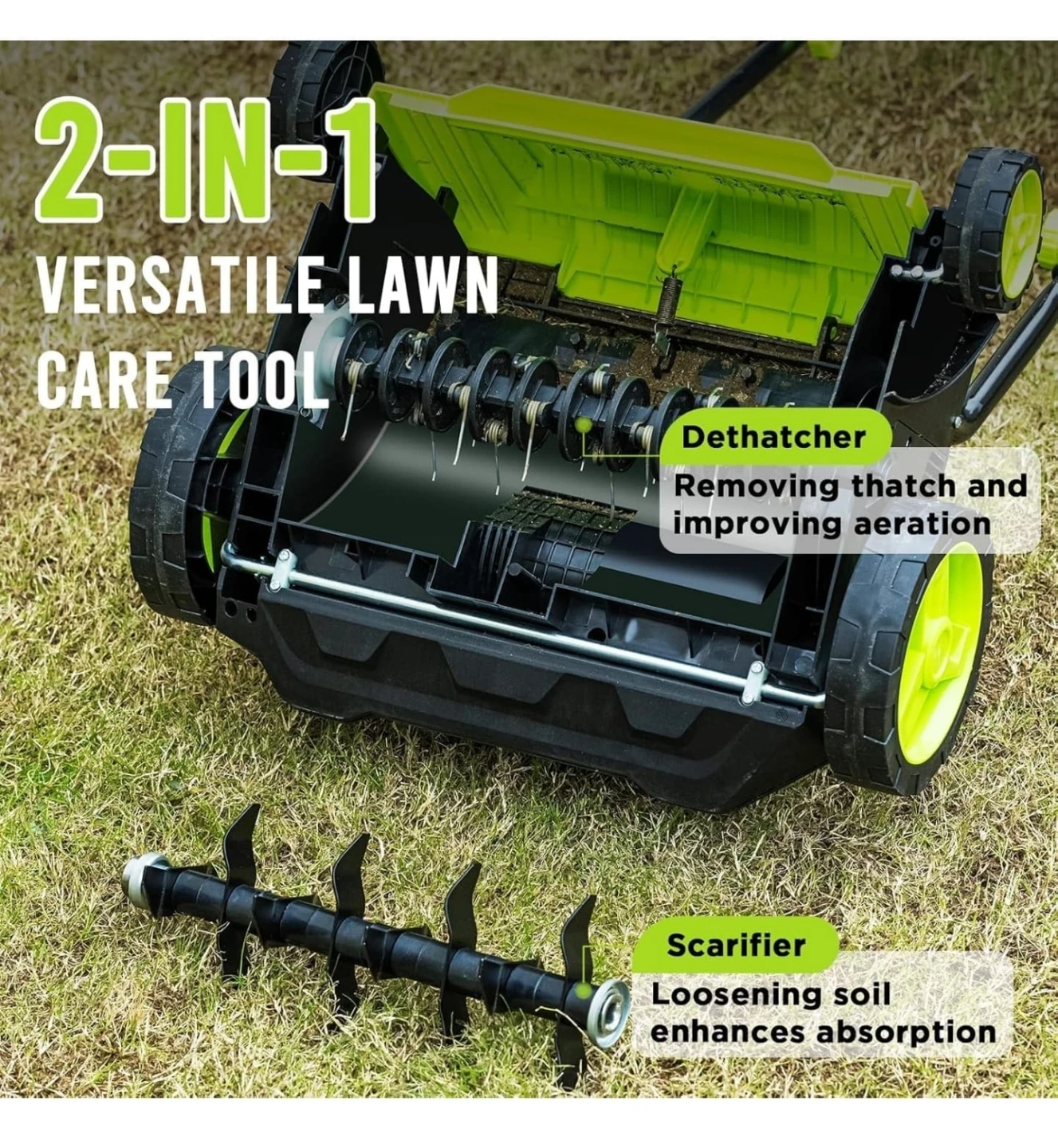 Steelite 2-in-1 Electric Lawn Dethatcher & Scarifier - photo 3