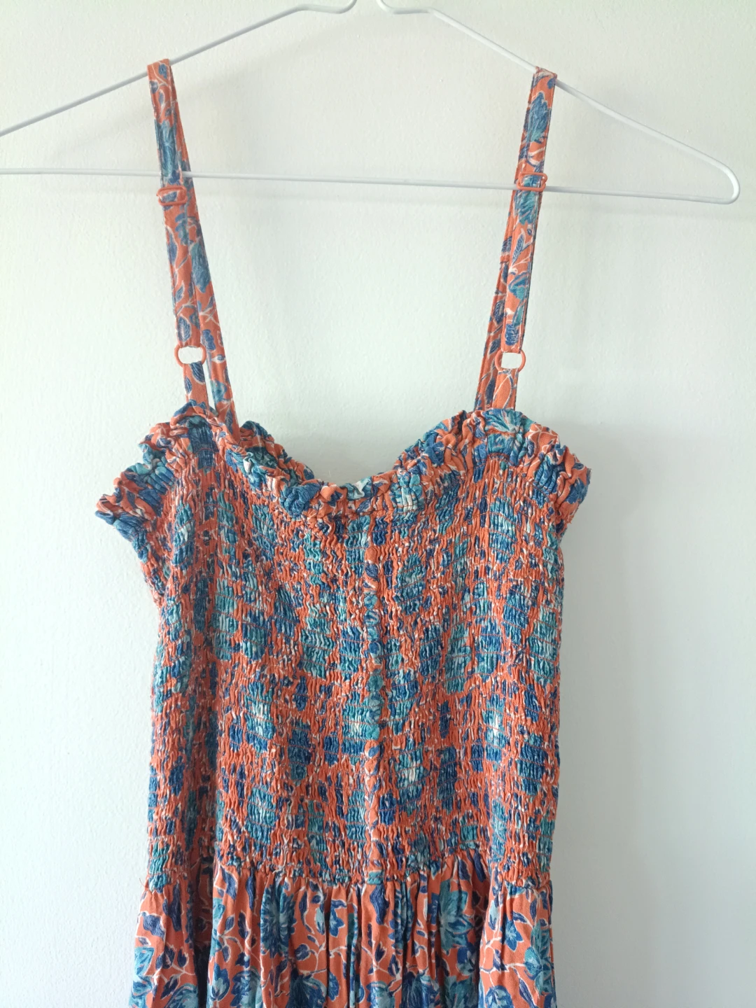 Angie Maxi Dress - Orange & Blue Paisley Floral - photo 4
