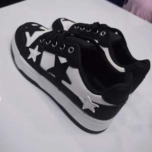 Black and White Star Sneakers