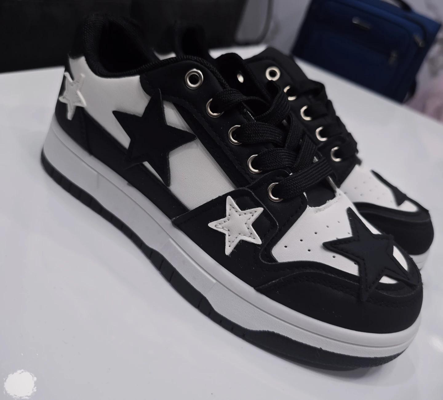 Black and White Star Sneakers - photo 2