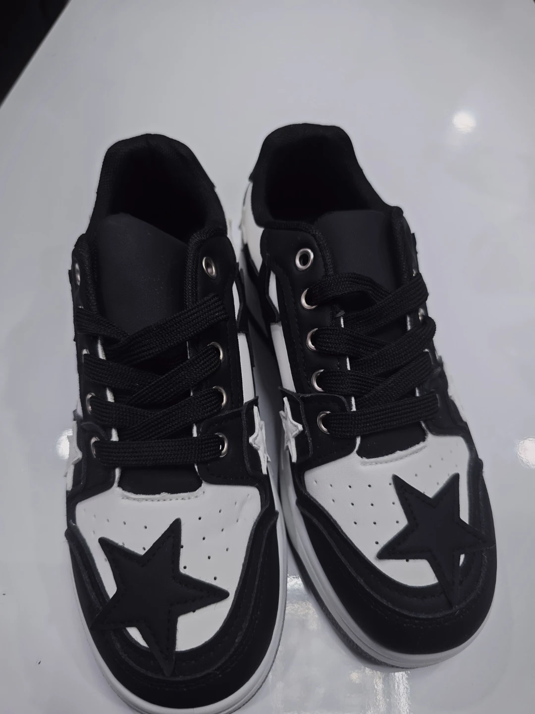 Black and White Star Sneakers - photo 5
