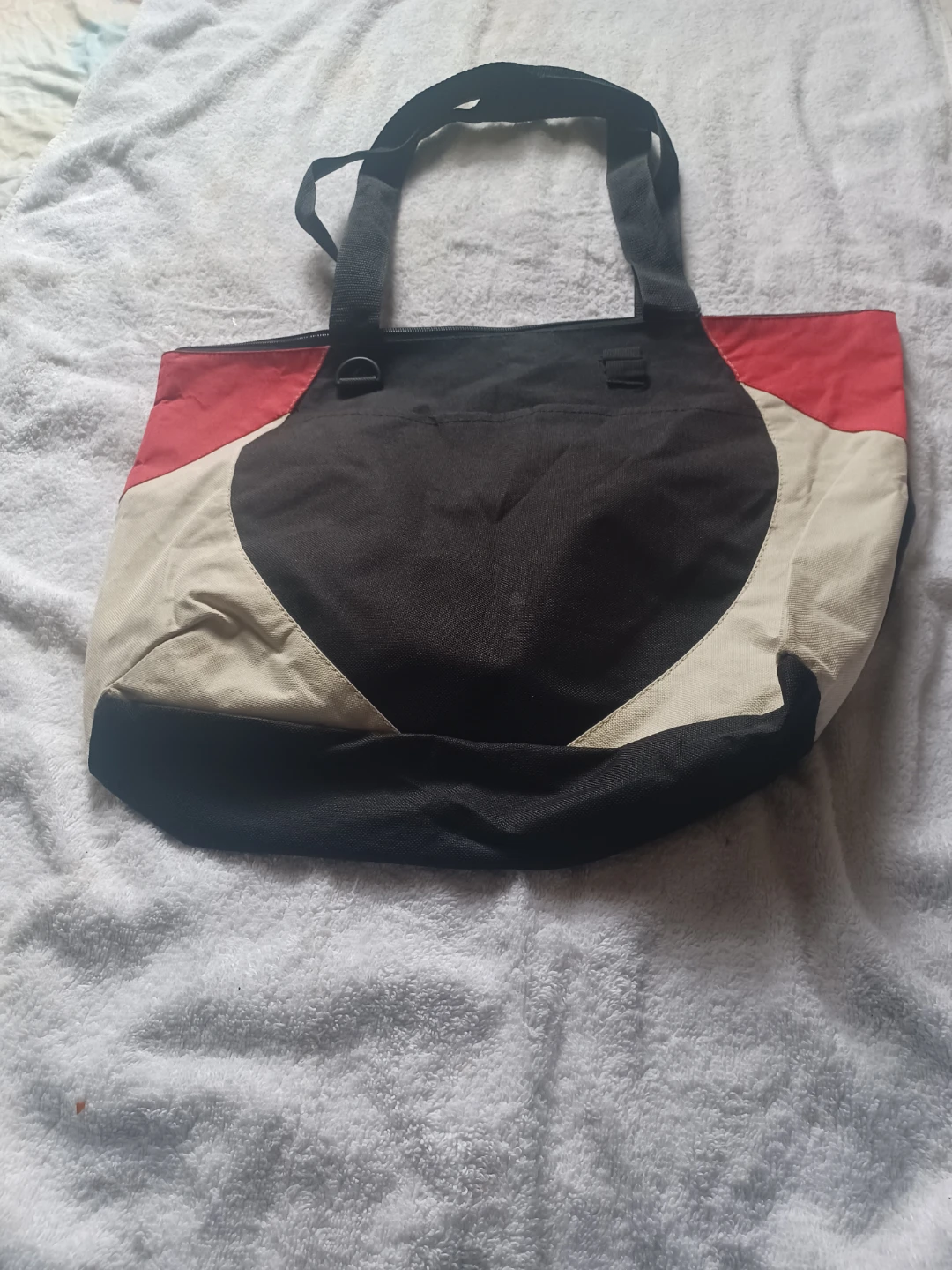 Color Block Tote Bag