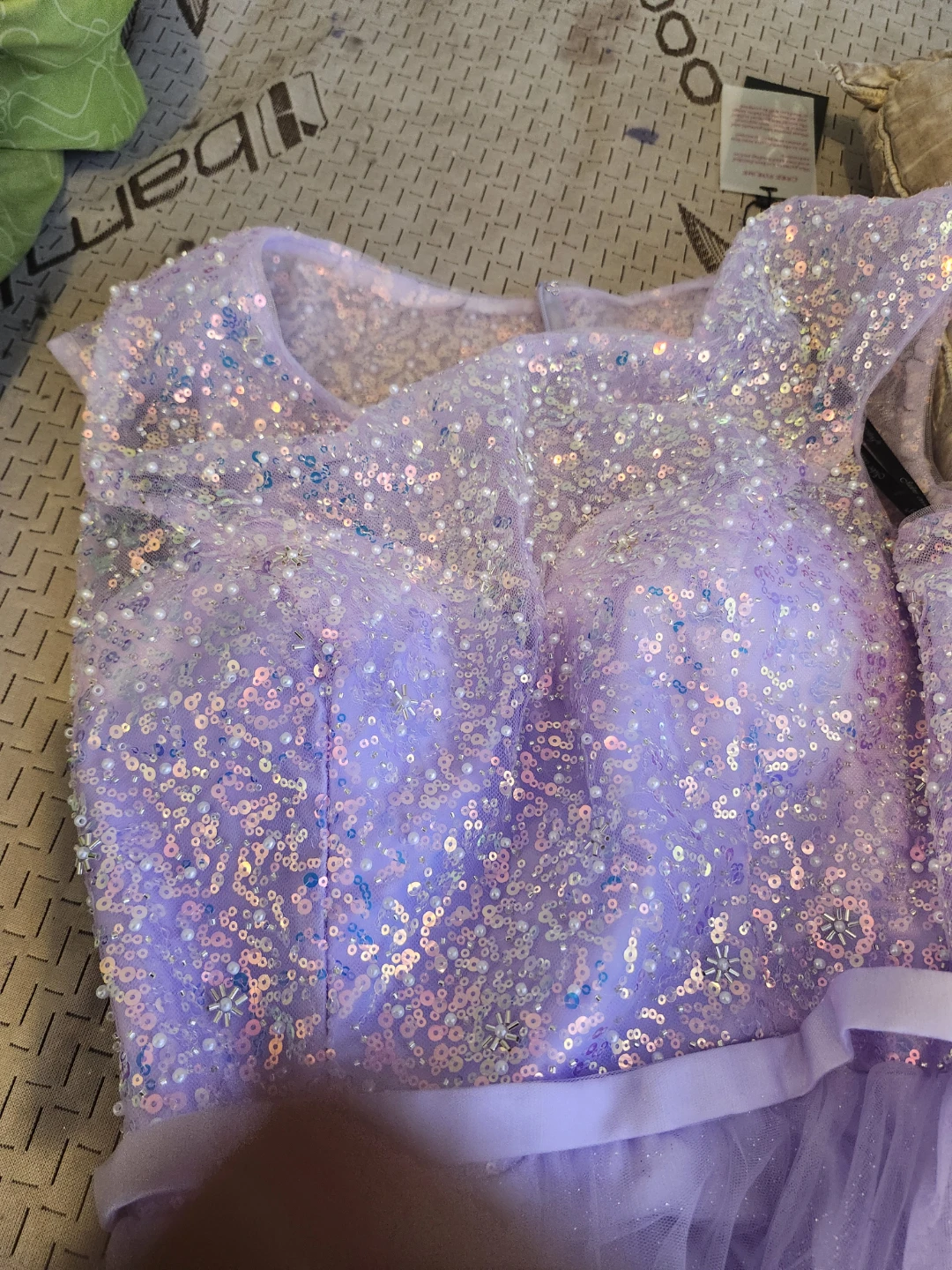Lavender Sequin Beaded Formal Gown - photo 2