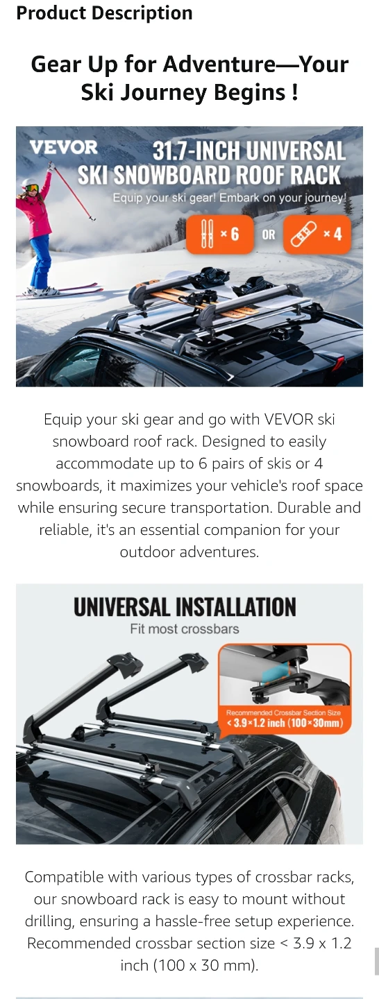 VEVOR Ski and Snowboard Rack - photo 4
