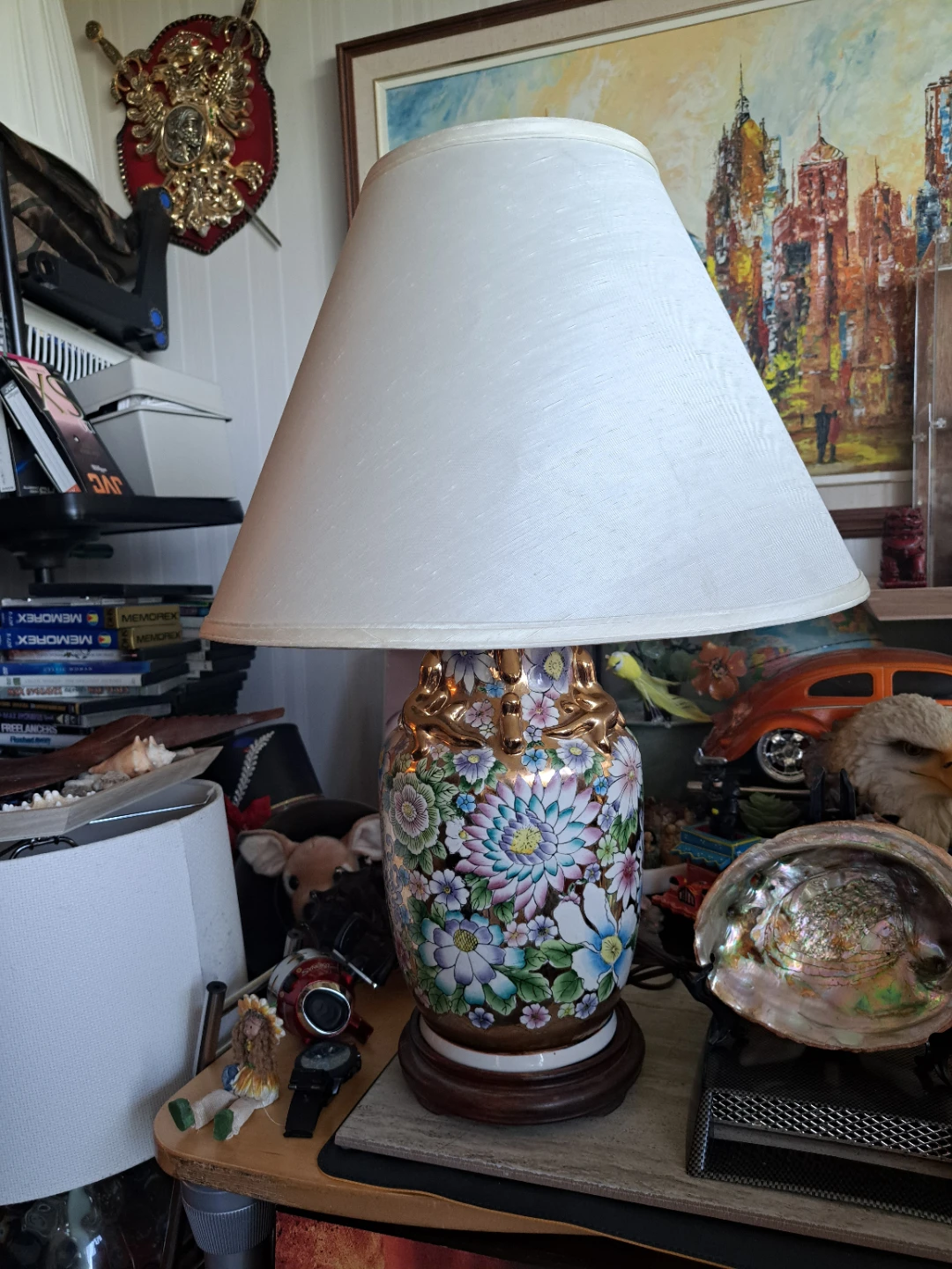 Vintage Floral Ceramic Table Lamp