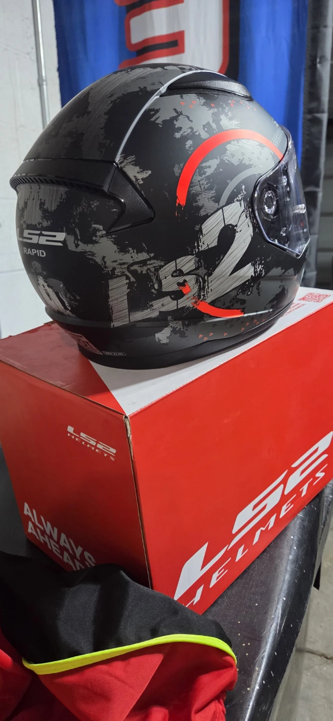 LS2 Rapid Circle Matte Tita Fluo Orange Helmet - Size M - photo 5
