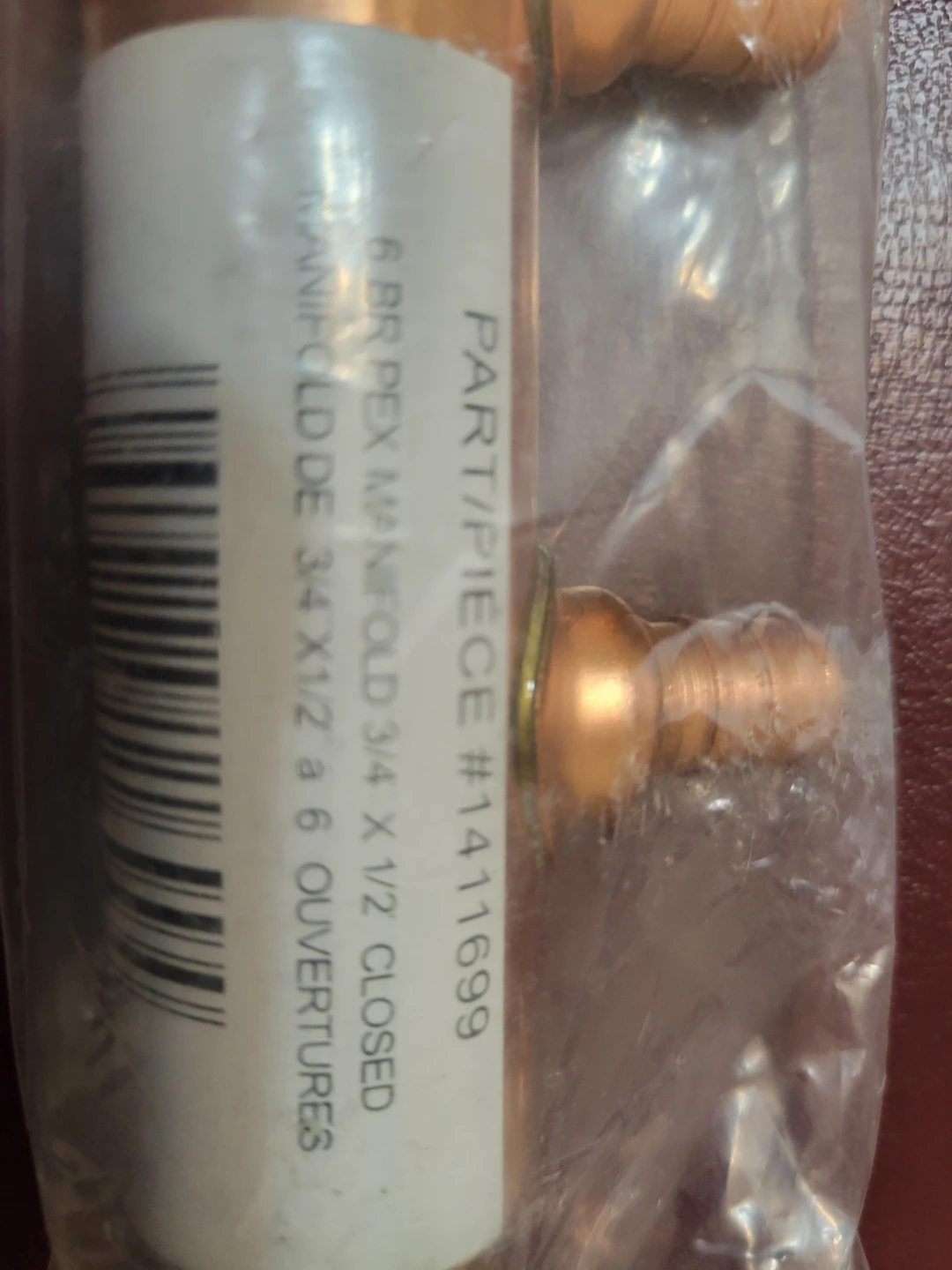 6 Port PEX Manifold 3/4" X 1/2" - photo 3