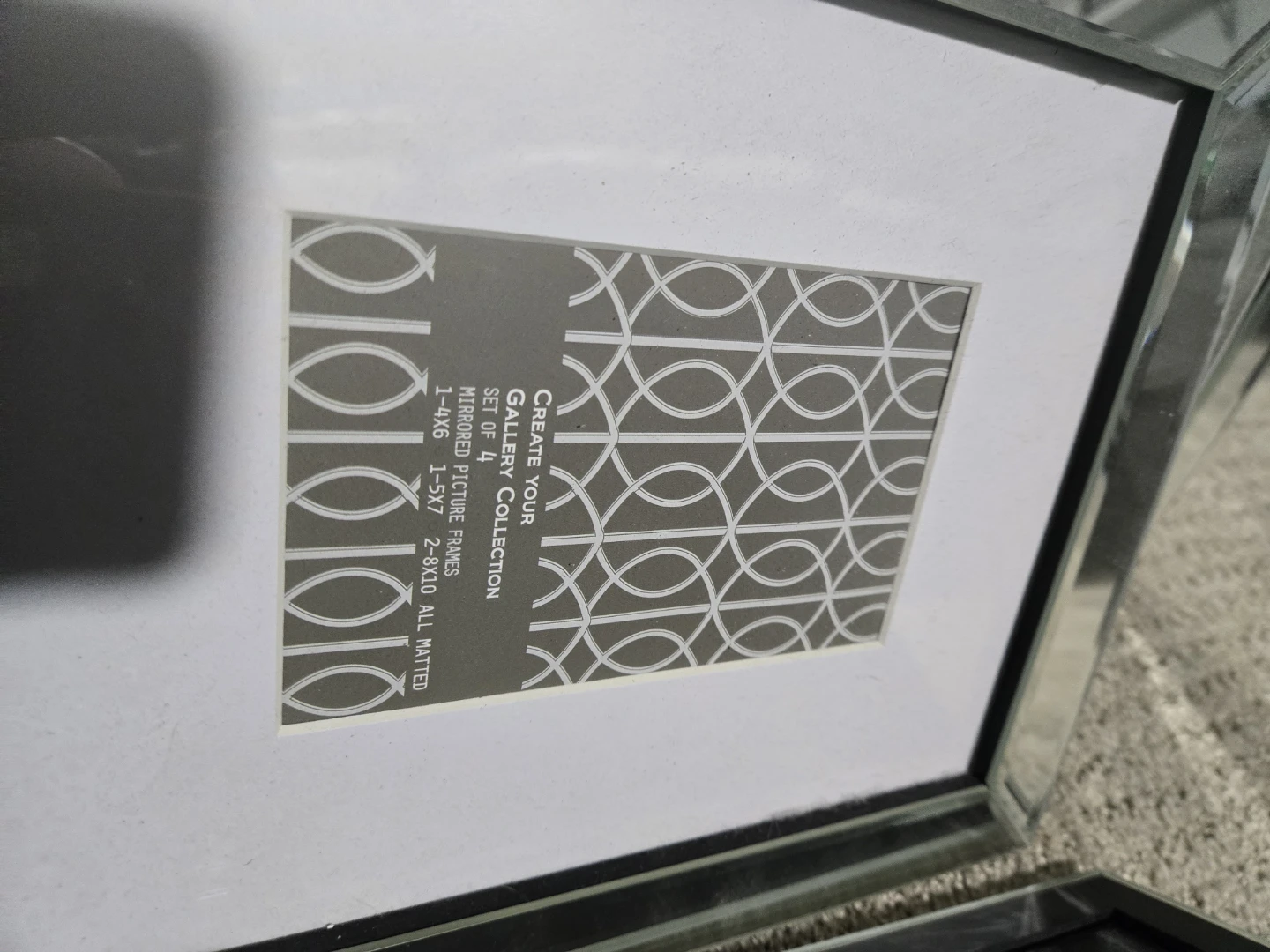 Large Mirrored Picture Frames - Set of 4 - photo 2