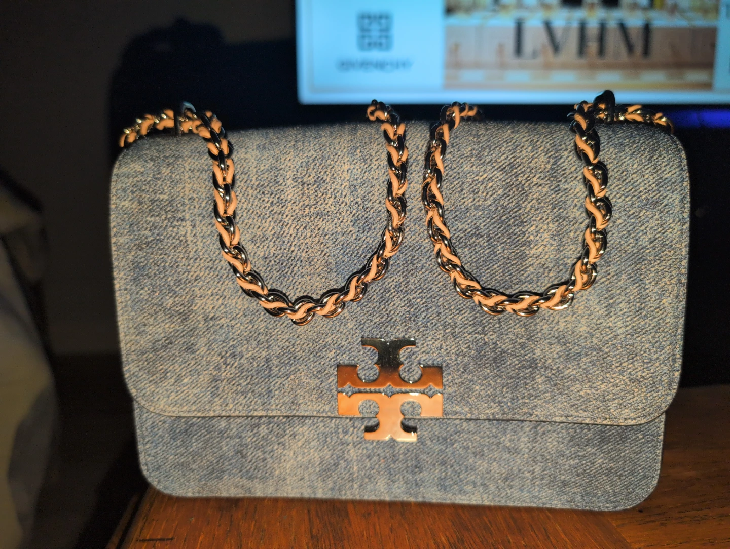 Tory Burch Denim Shoulder Bag