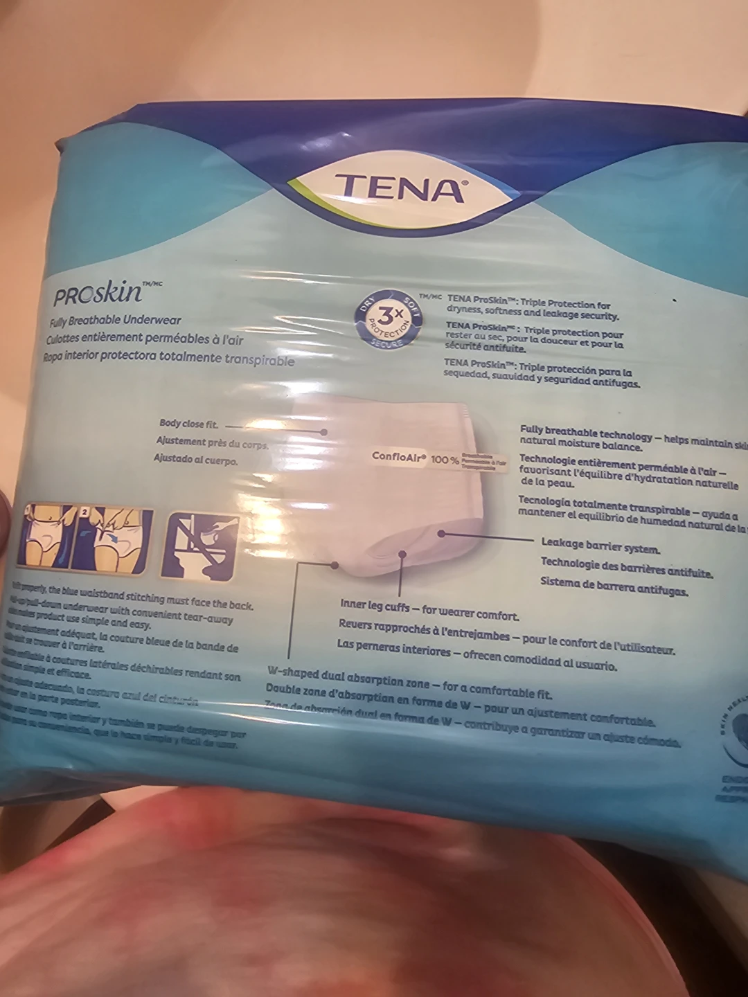 TENA ProSkin Large Fully Breathable Underwear 16 Count