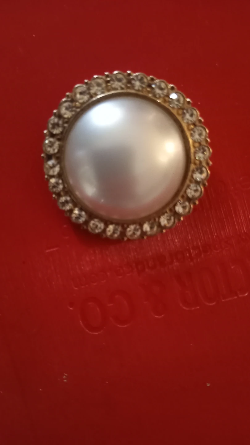 Pearl and Rhinestone Brooch
