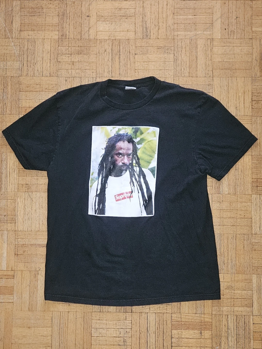 Authentic Supreme X Buju Banton Black T-Shirt
