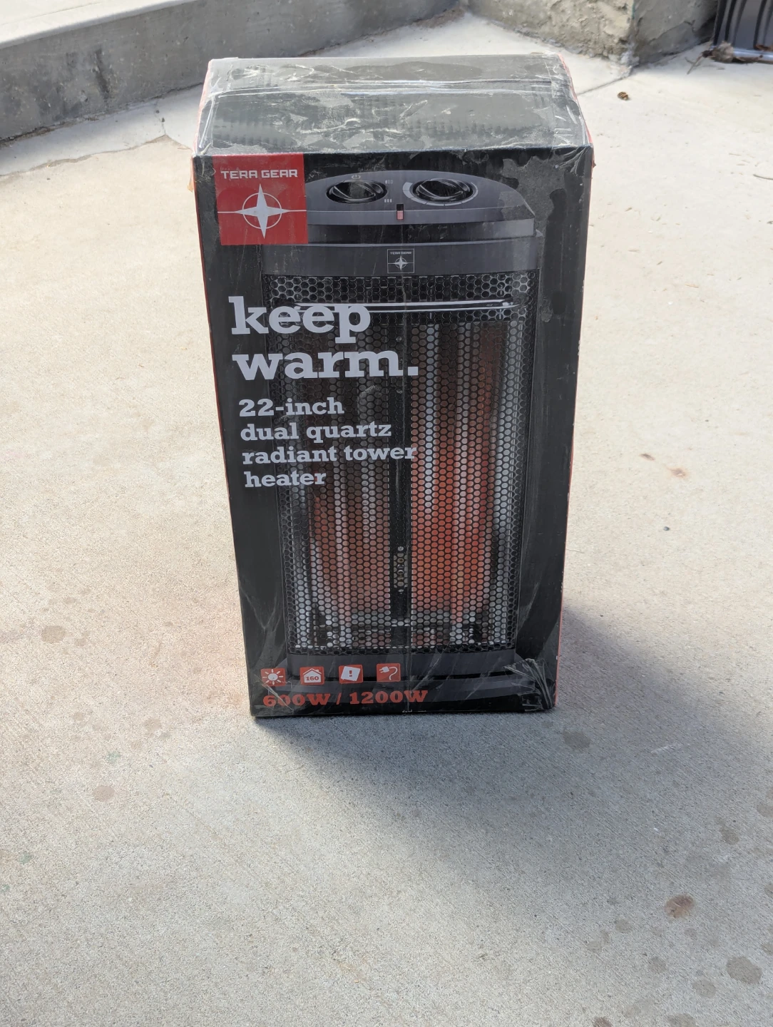 Terr Gear 22 inch Dual Quartz Radiant Tower Heater