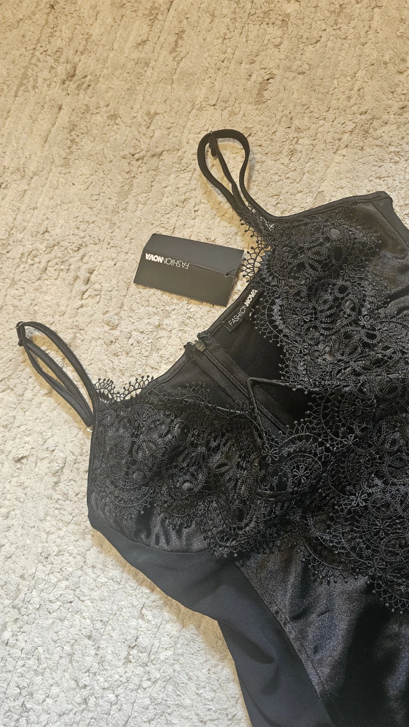 Fashion Nova Black Lace Bodysuit - photo 3
