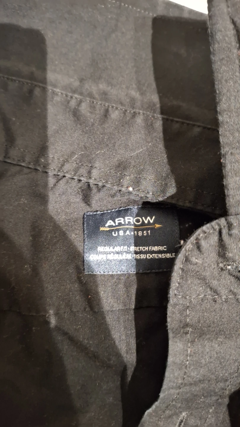 Arrow Men's Black Regular Fit Dress Shirt L/G - photo 4