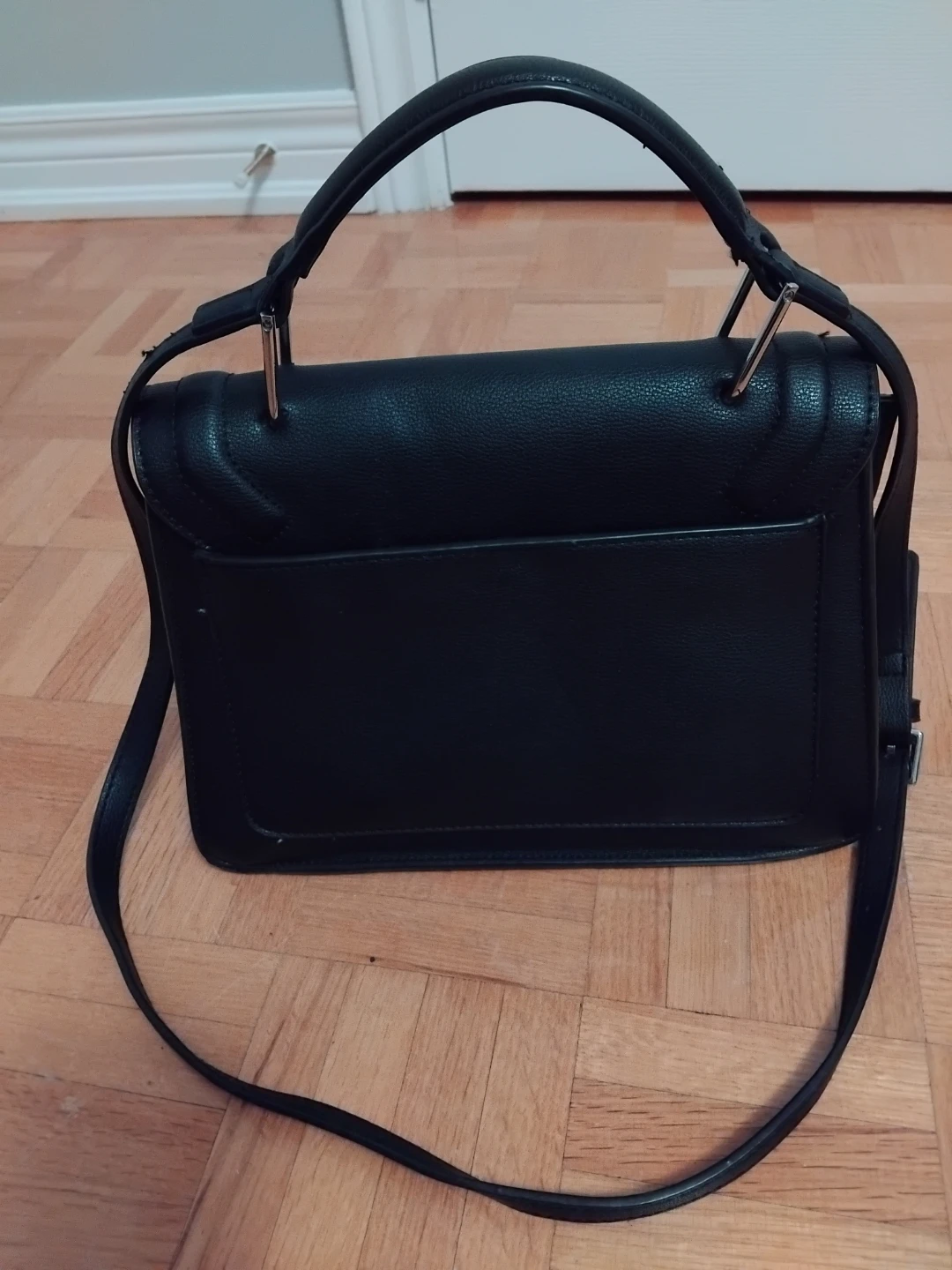Kate & Alex Black Faux Leather Satchel Handbag - photo 2