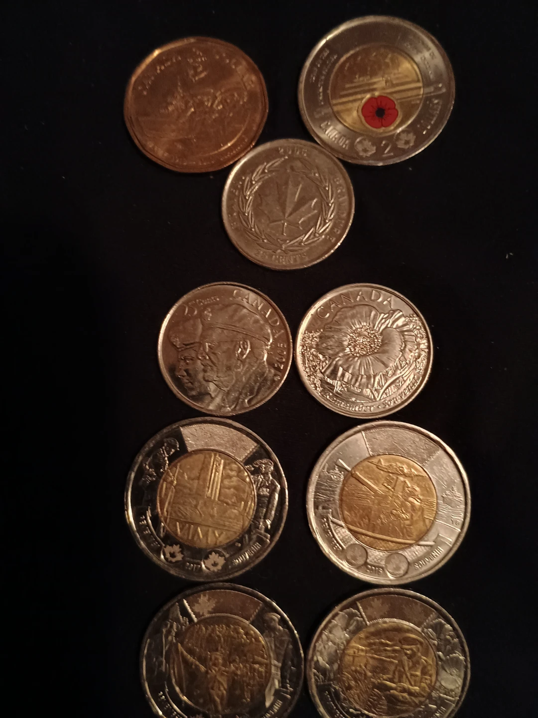 Collection of Canadian Military Remembrance coins - photo 3