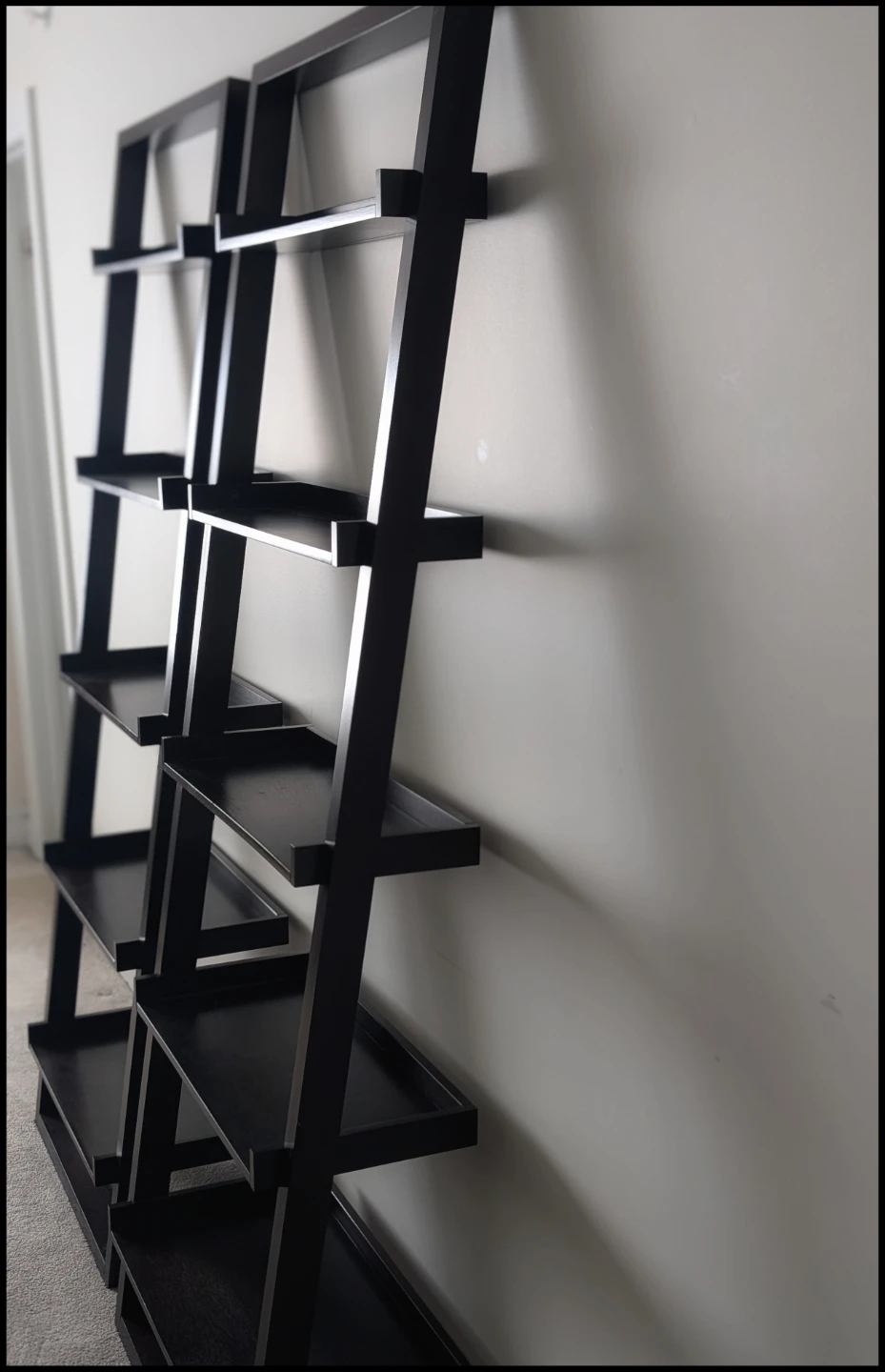 Crate and Barrel Sloane Leaning Bookcases