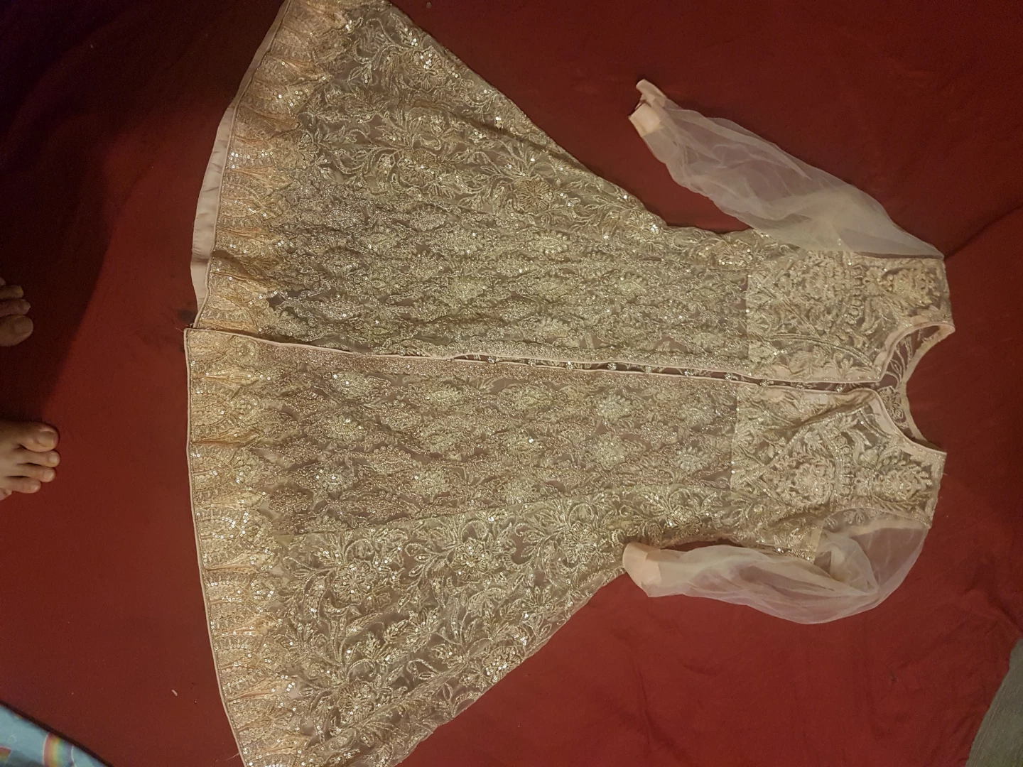 Pakistani Dress Set - Black & Gold - photo 5